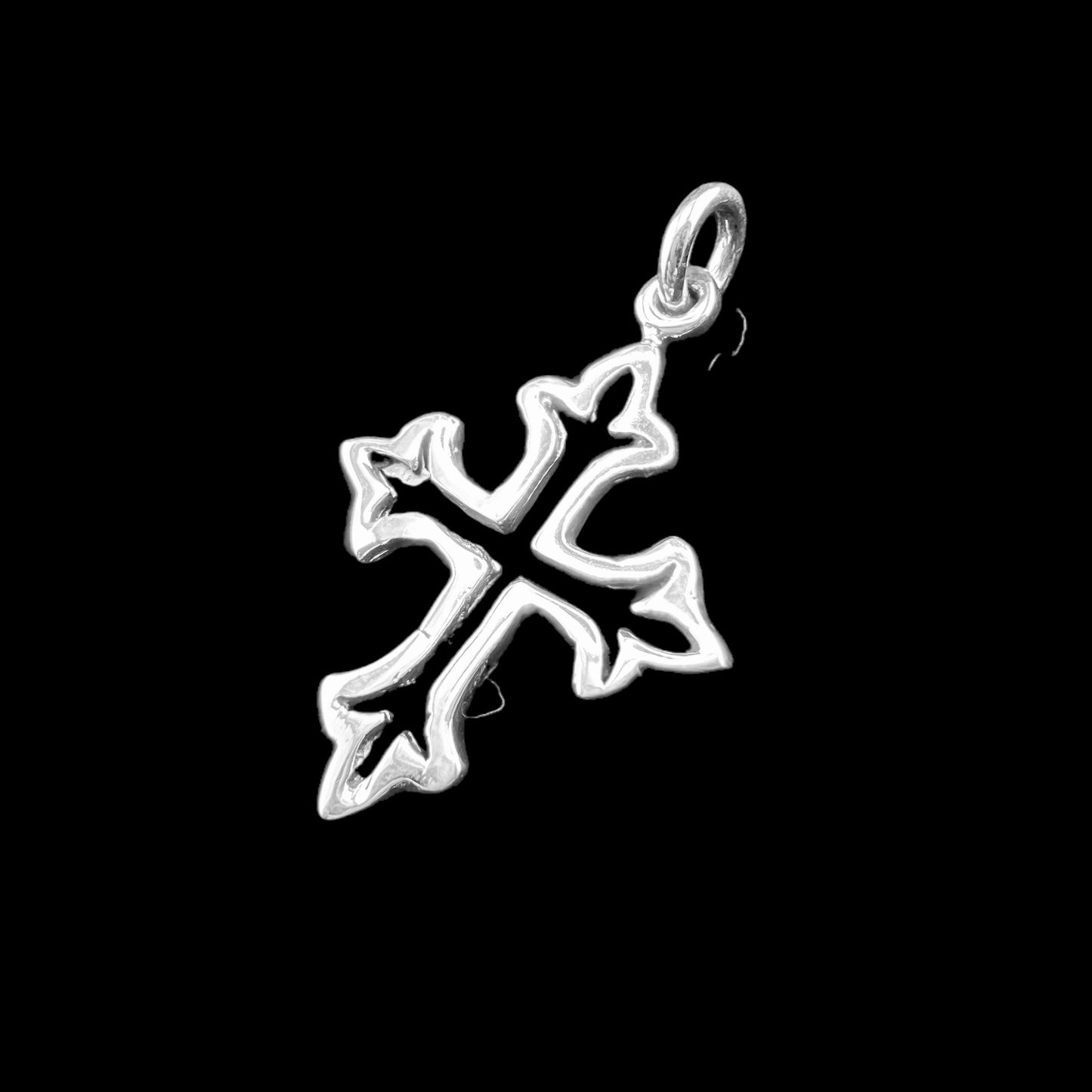 .925 Silver Pendant Open CROSS 20mm x 33mm