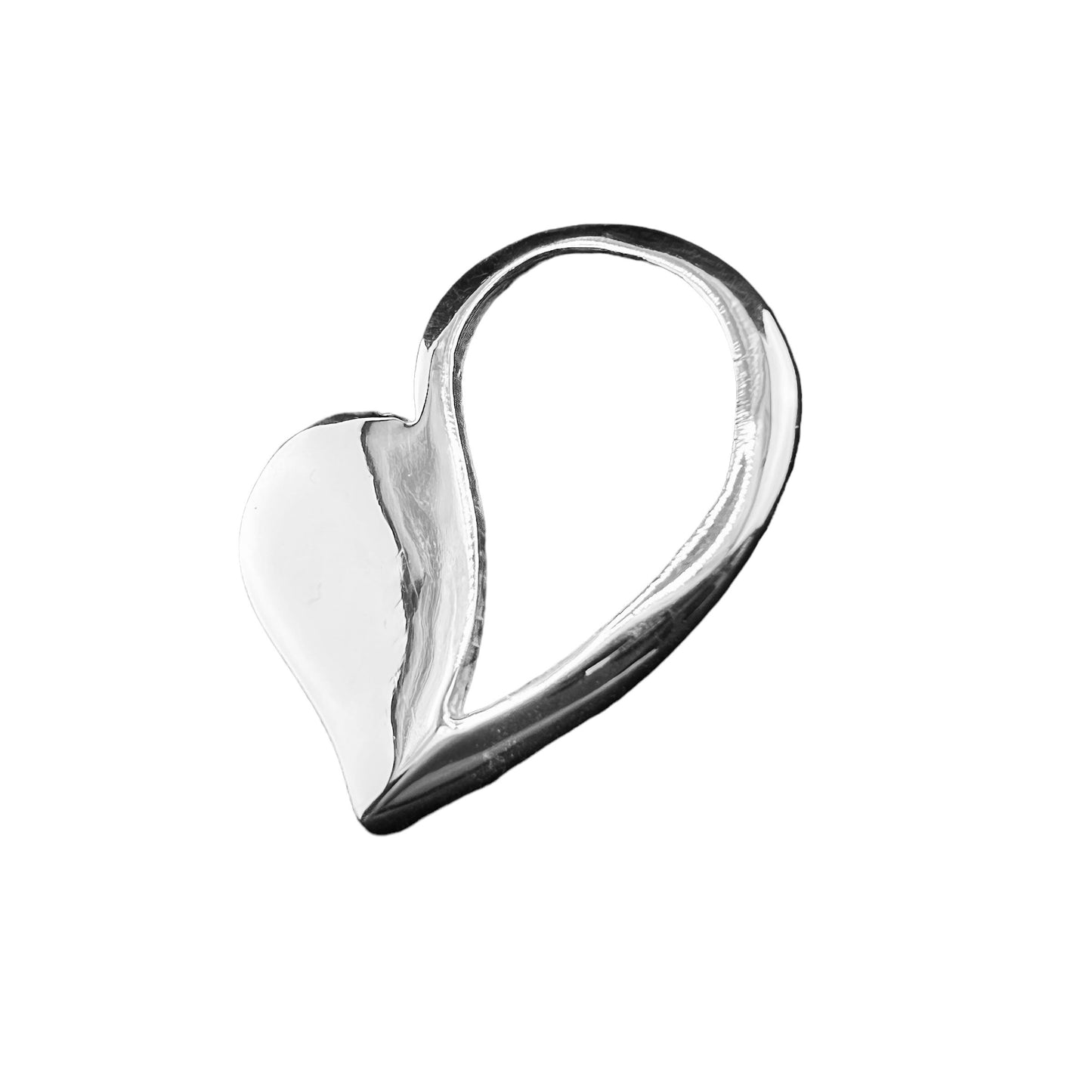 .925 Silver Pendant Open Heart 34mmx 25mm