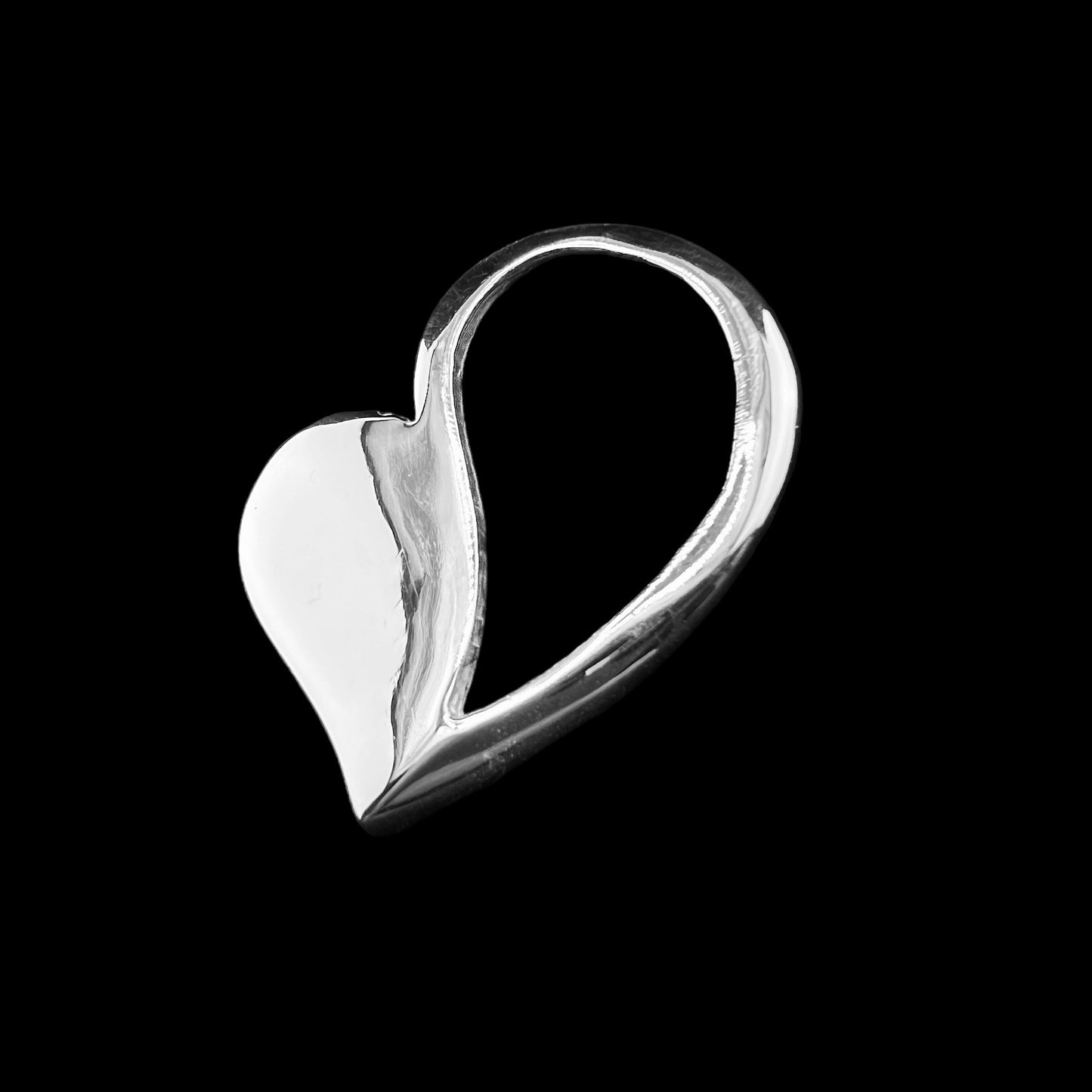 .925 Silver Pendant Open Heart 34mmx 25mm