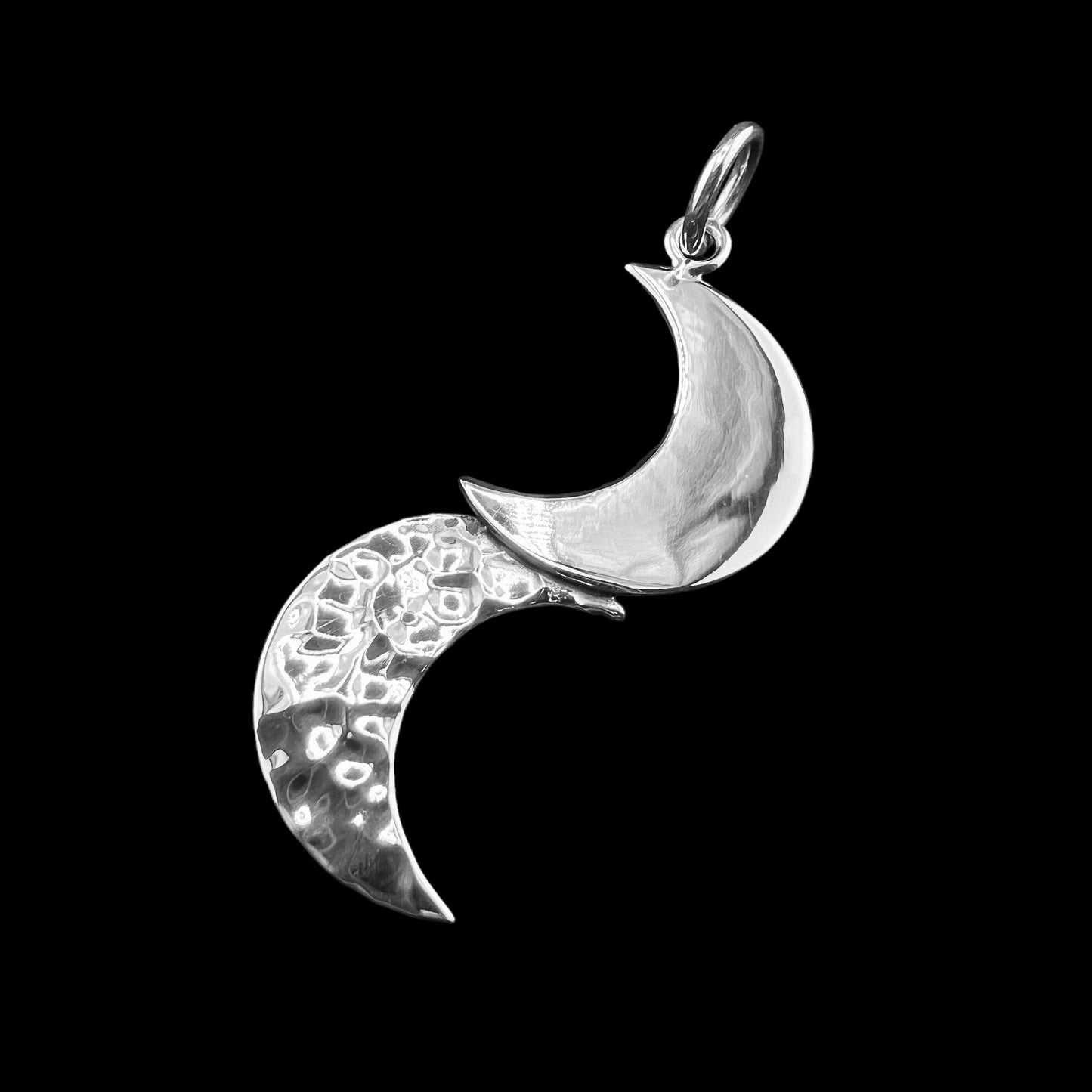 .925 Silver Pendant Moon on Moon 20mmx35mm