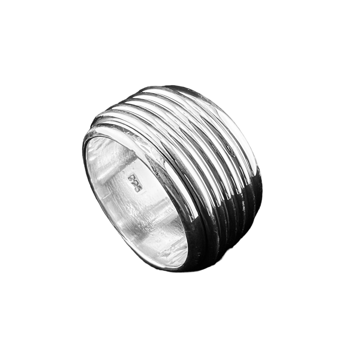 925 Silver Ring 10mm spinner