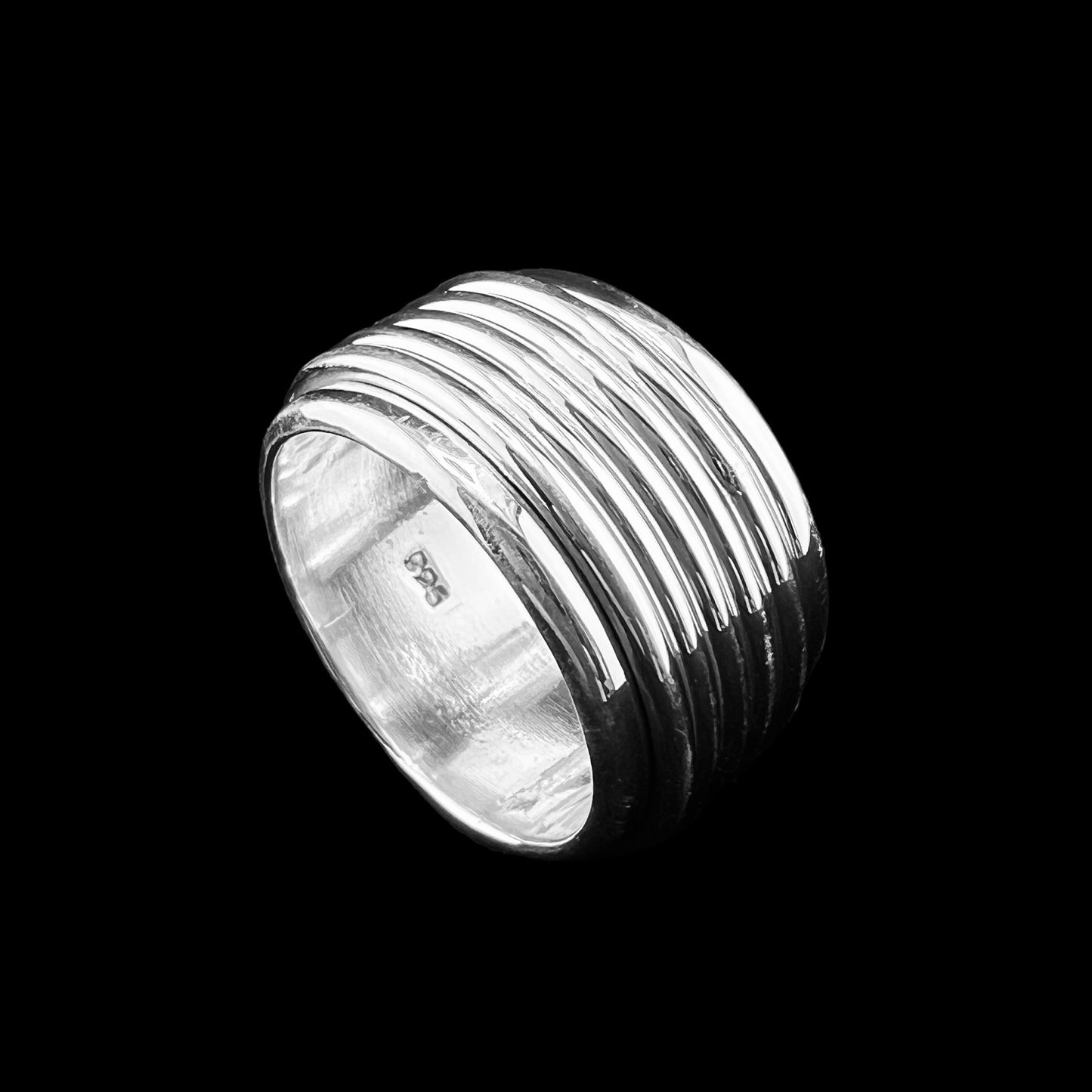 925 Silver Ring 10mm spinner