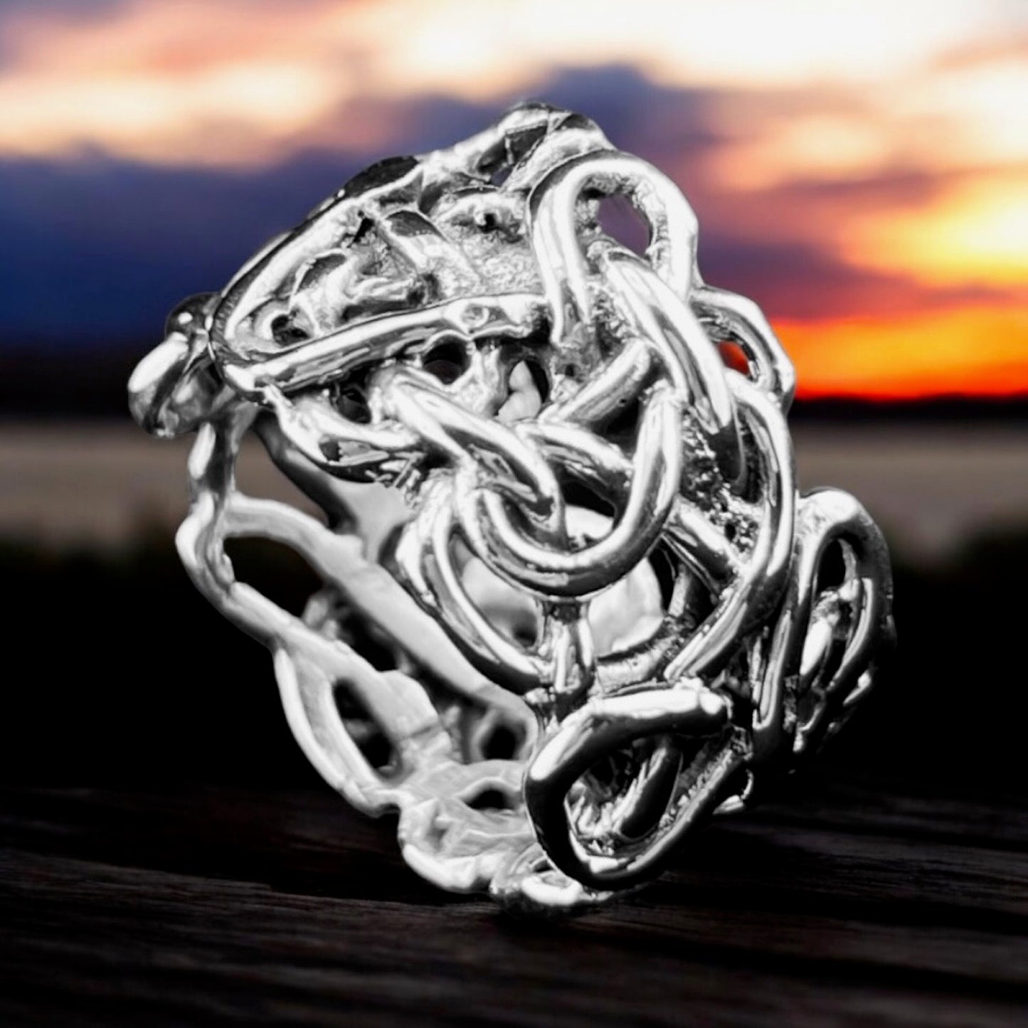 925 Silver Ring 14mm wide