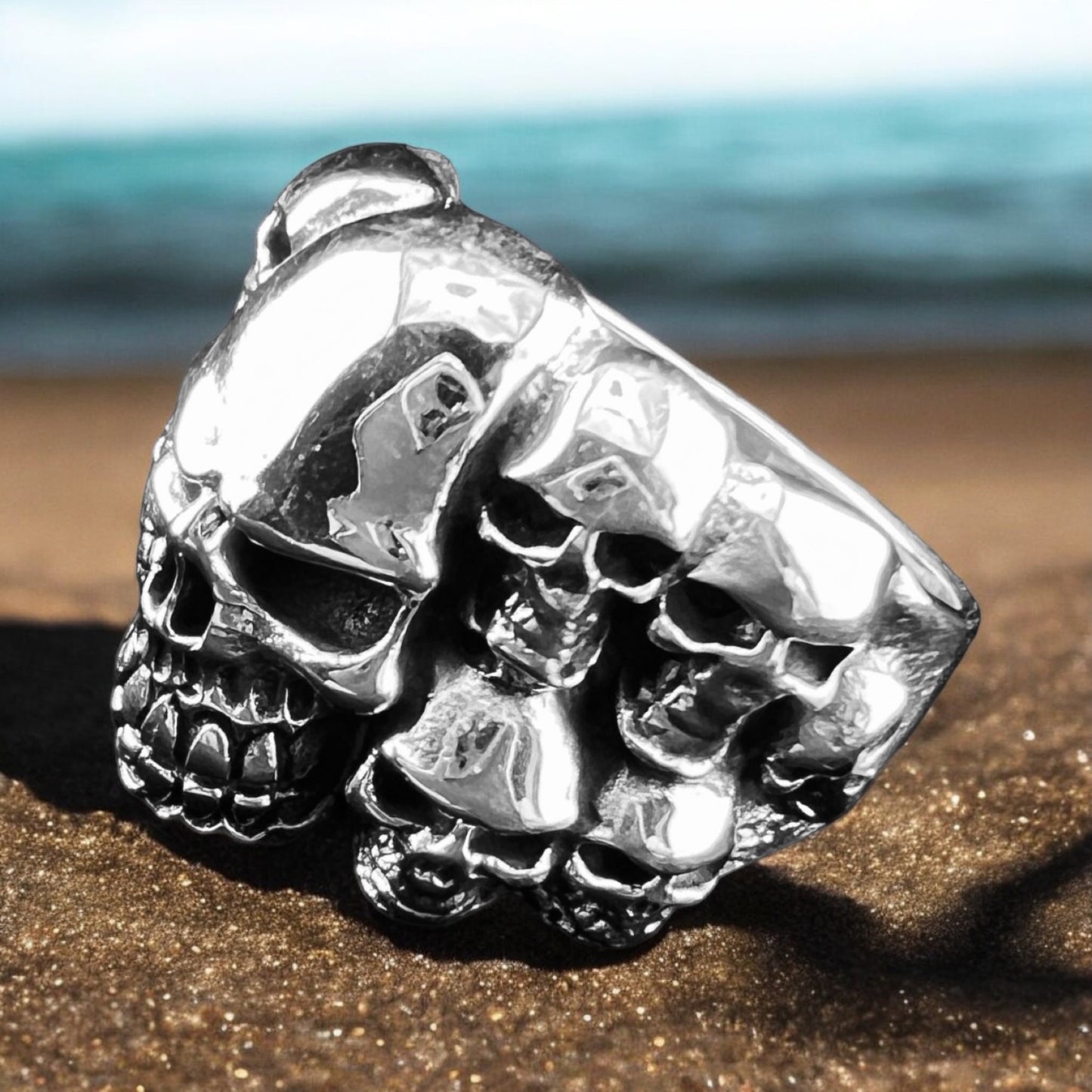 925 Silver Ring with Skulls