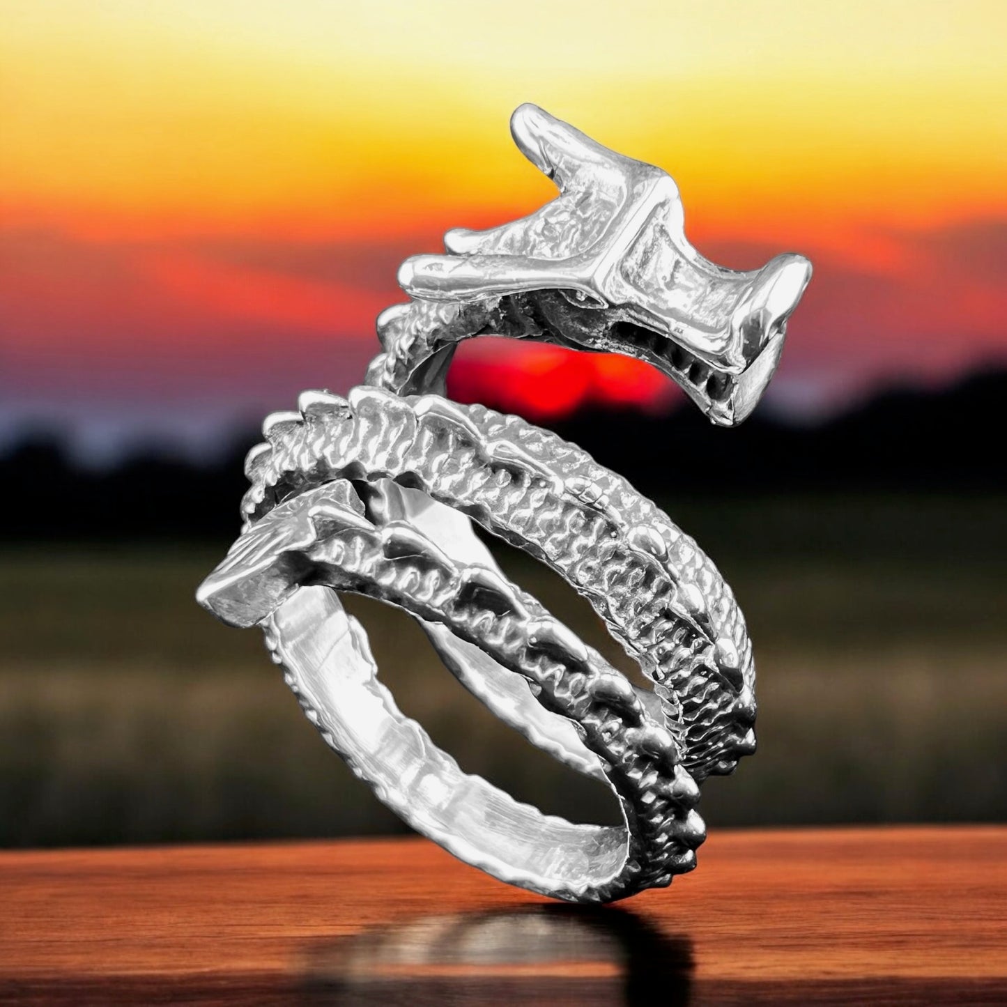 925 Silver Ring Dragon