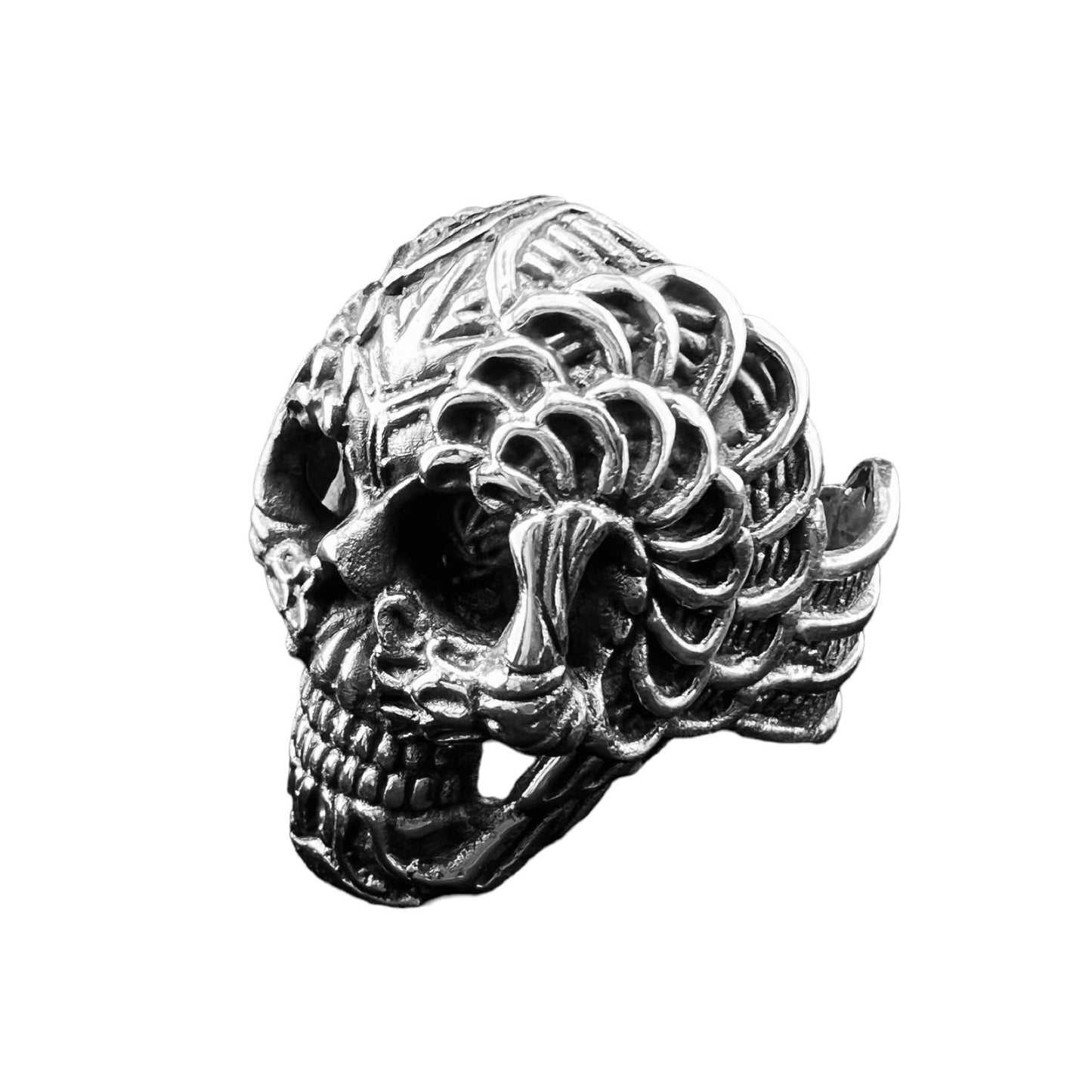 925 silver Ring Skull 30mm wide