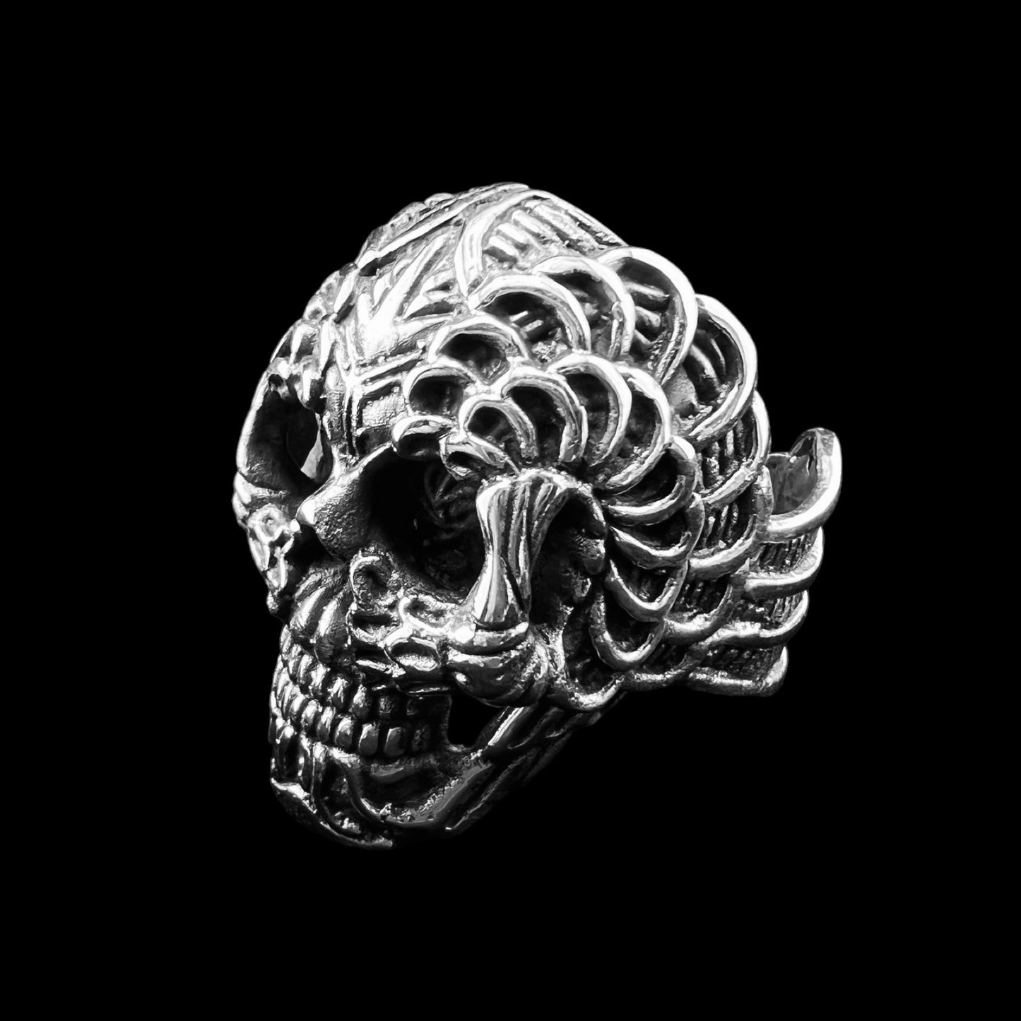 925 silver Ring Skull 30mm wide