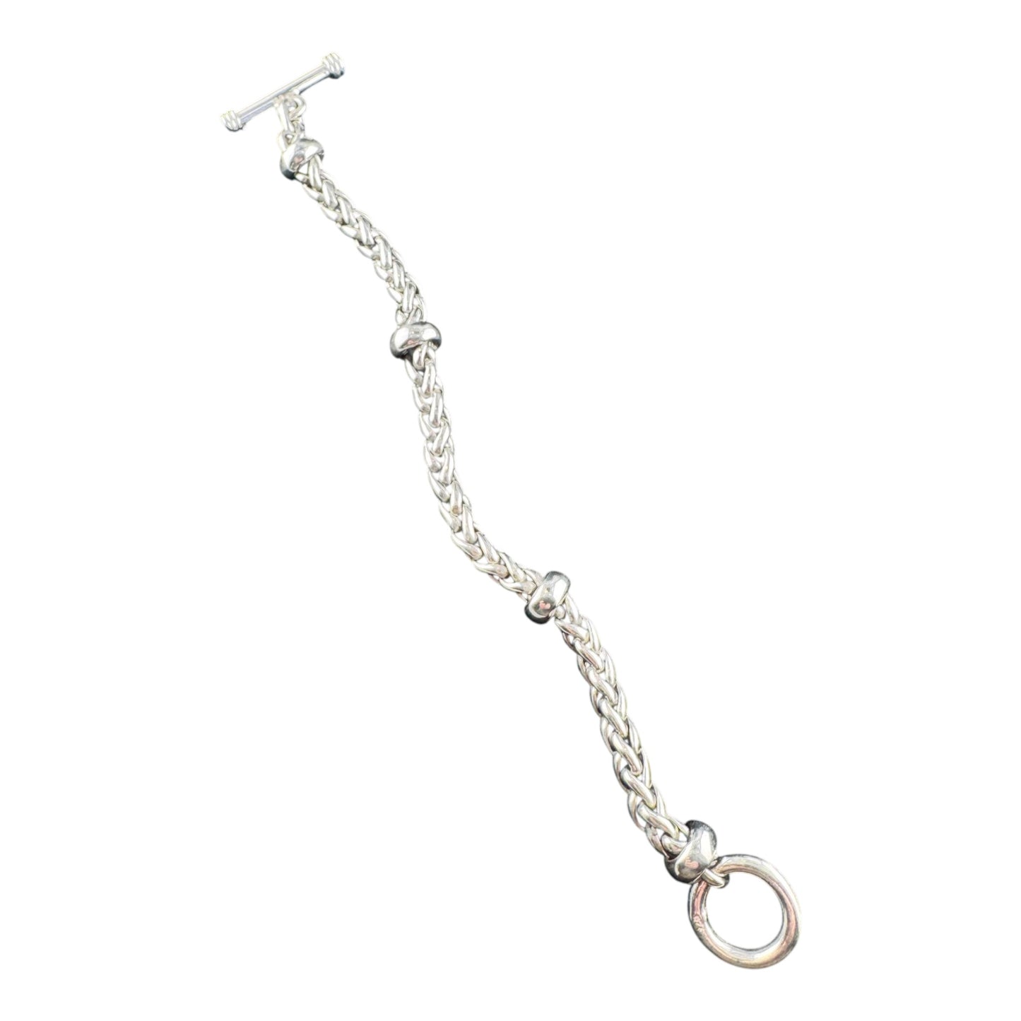 Byzantine Chain w/4 Beads Bracelet 7.5in