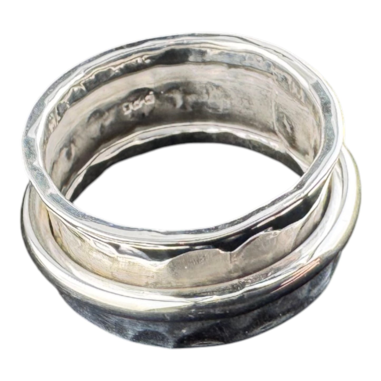 Hammered w/Spinner Ring
