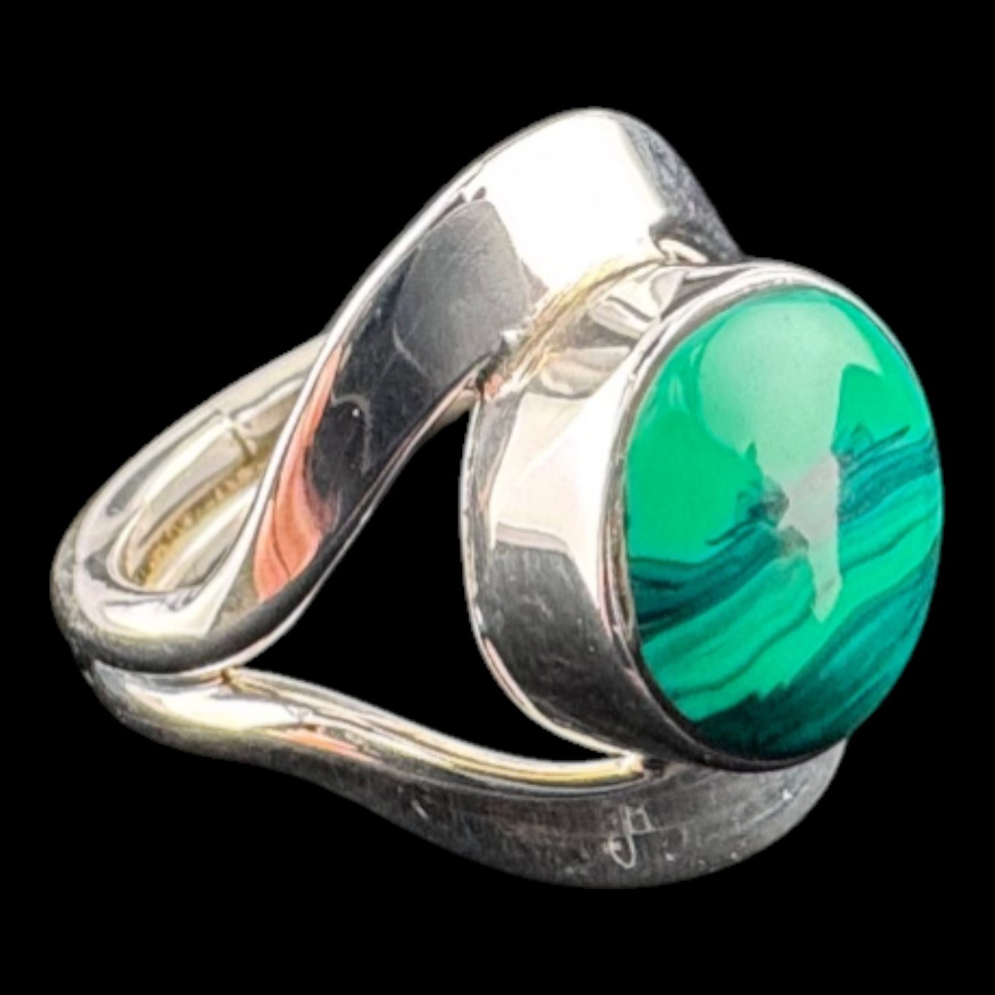 Double Band w/Malachite Ring