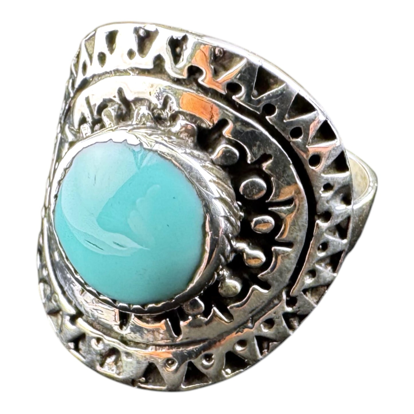 Turquoise Shield Ring