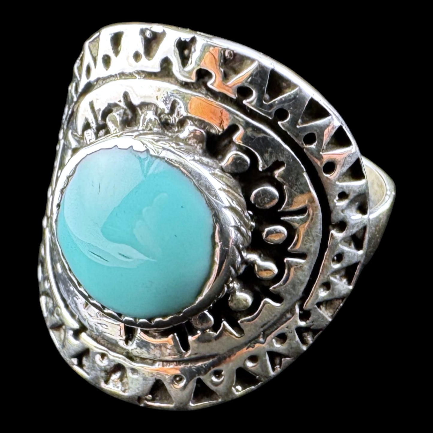 Turquoise Shield Ring