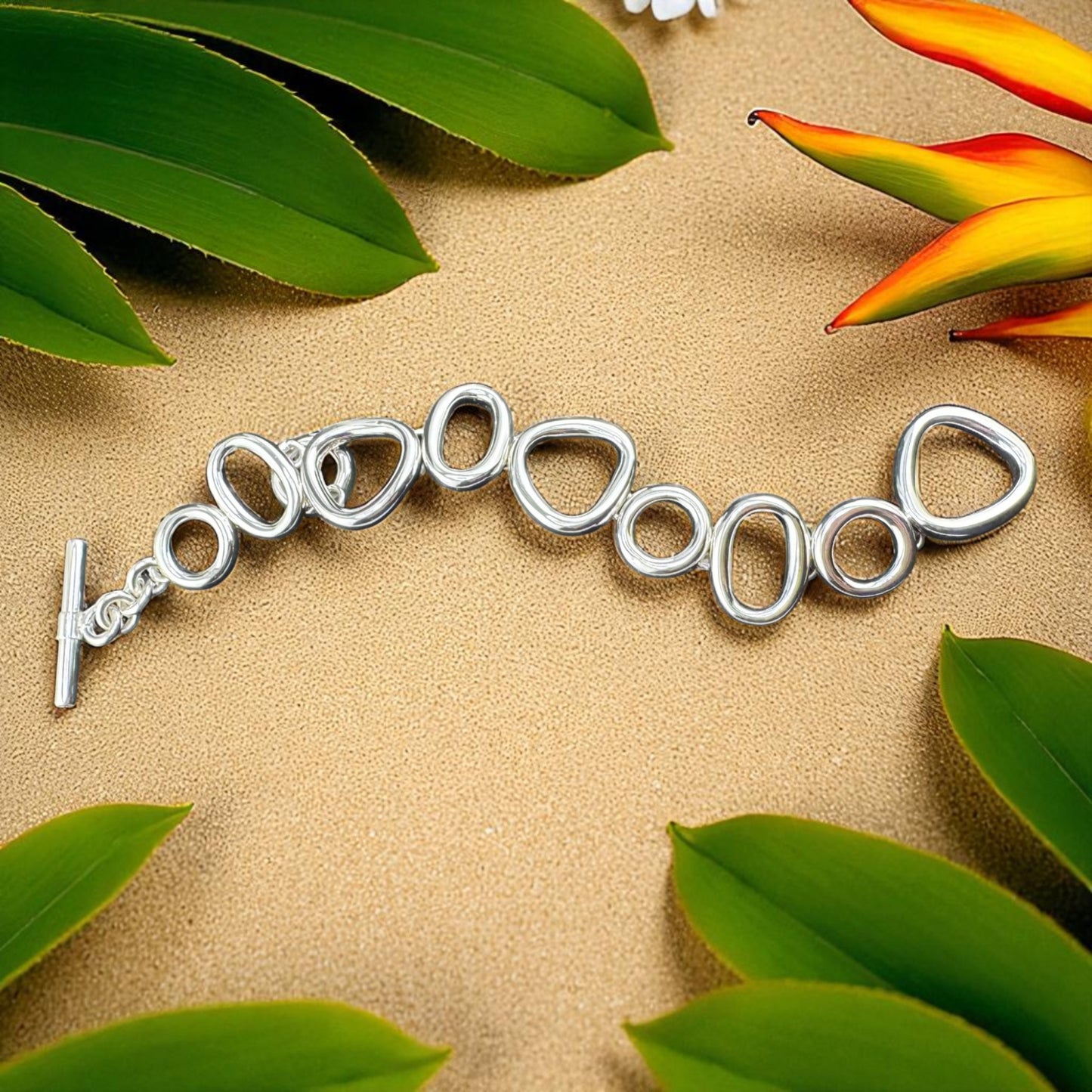 Organic Ovals Chain Bracelet