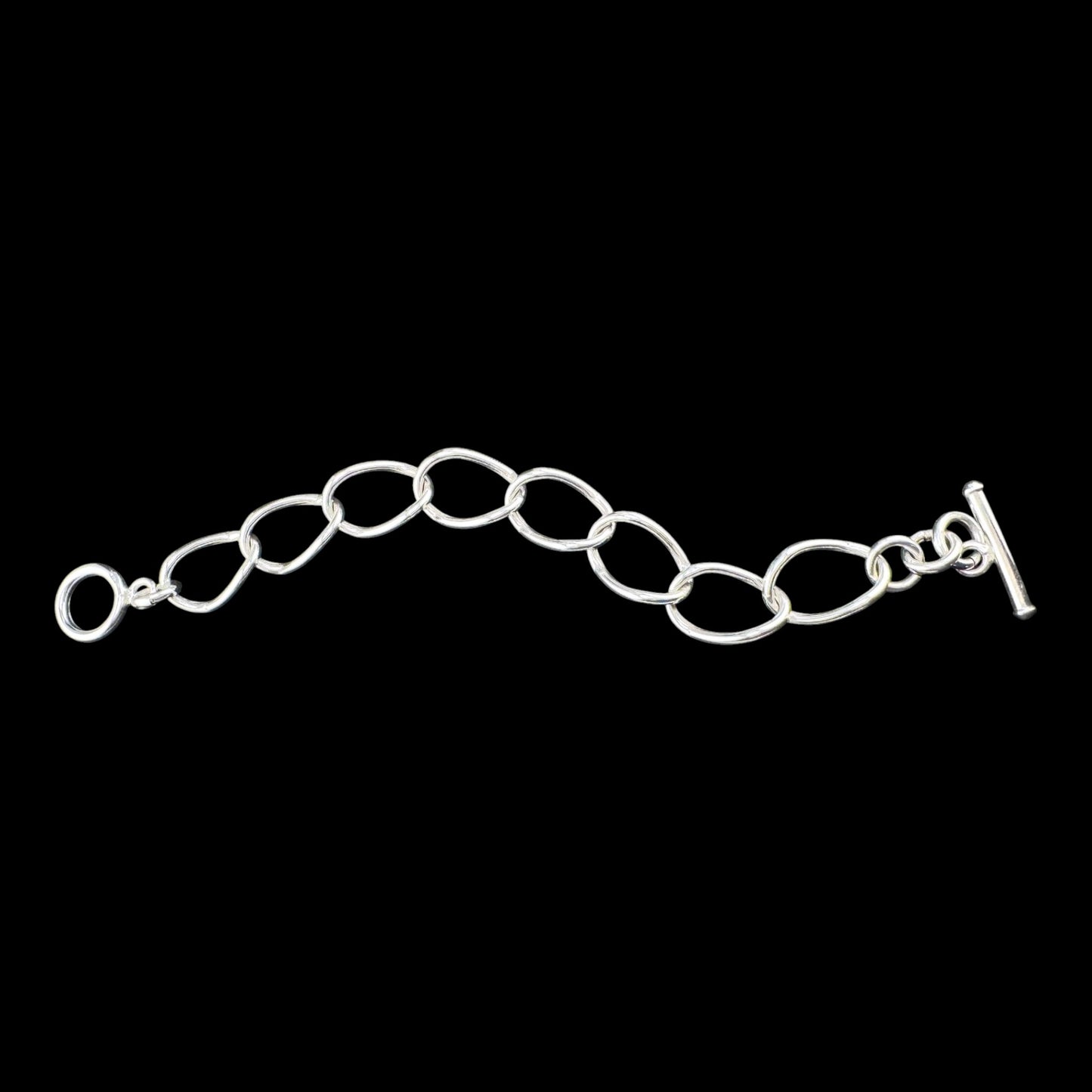 Fine Twisted Oval Link Chain Bracelet
