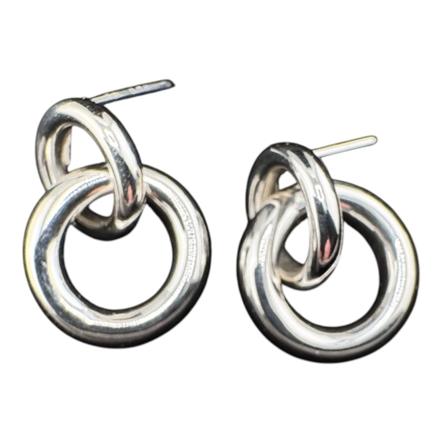 Interlocking Round Stud Earrings