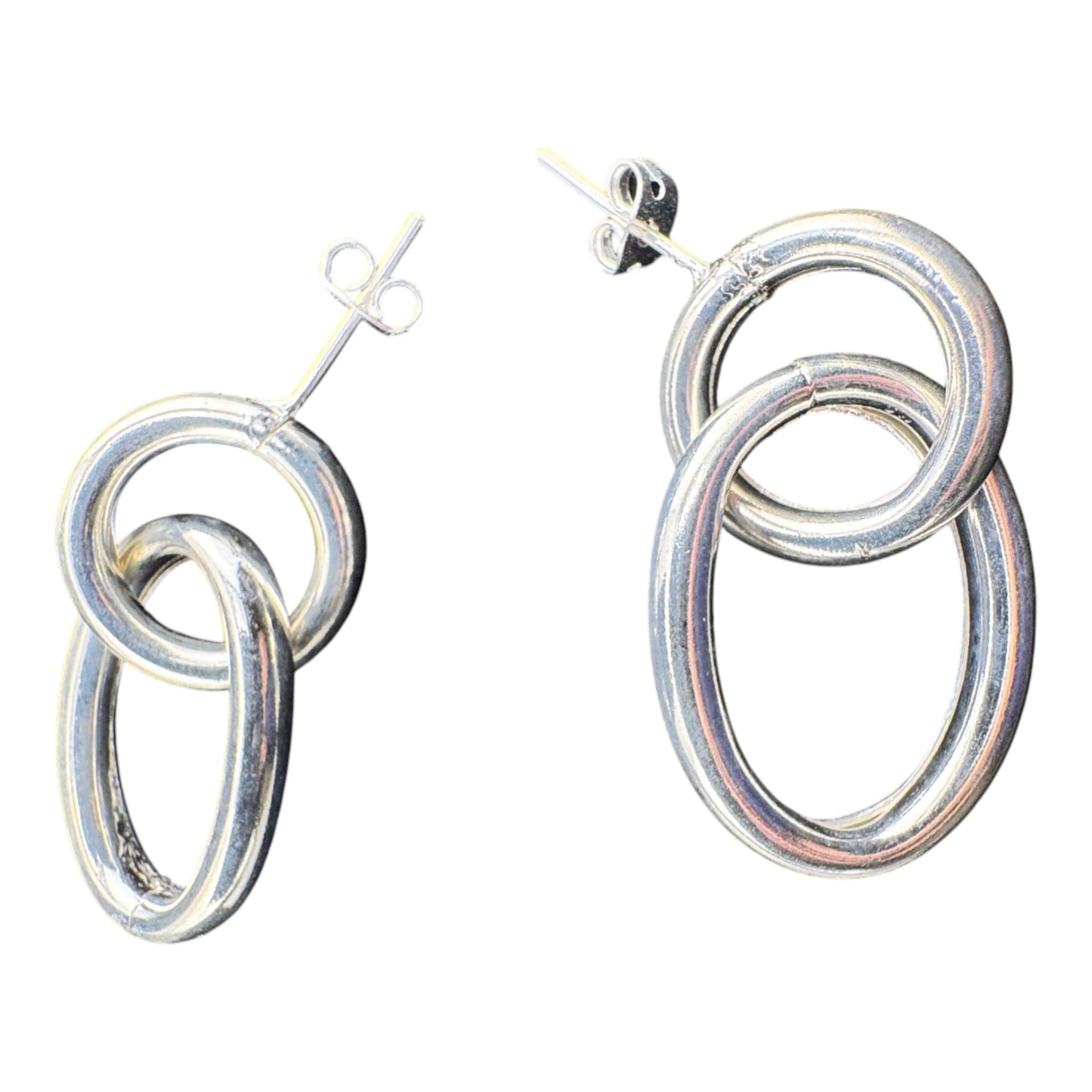Interlocking Ovals Stud Earrings