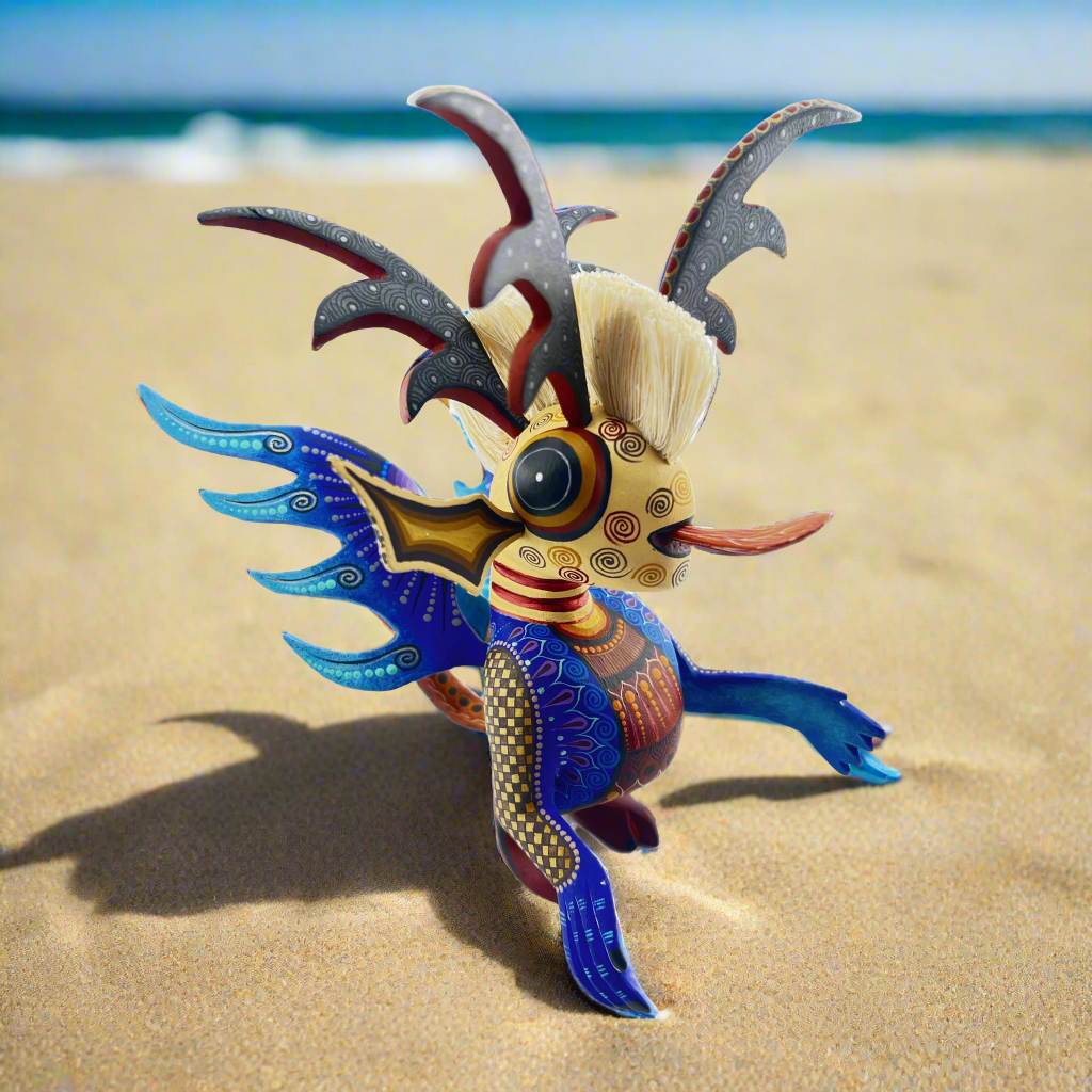 Martian Marciano Azul Alebrije
