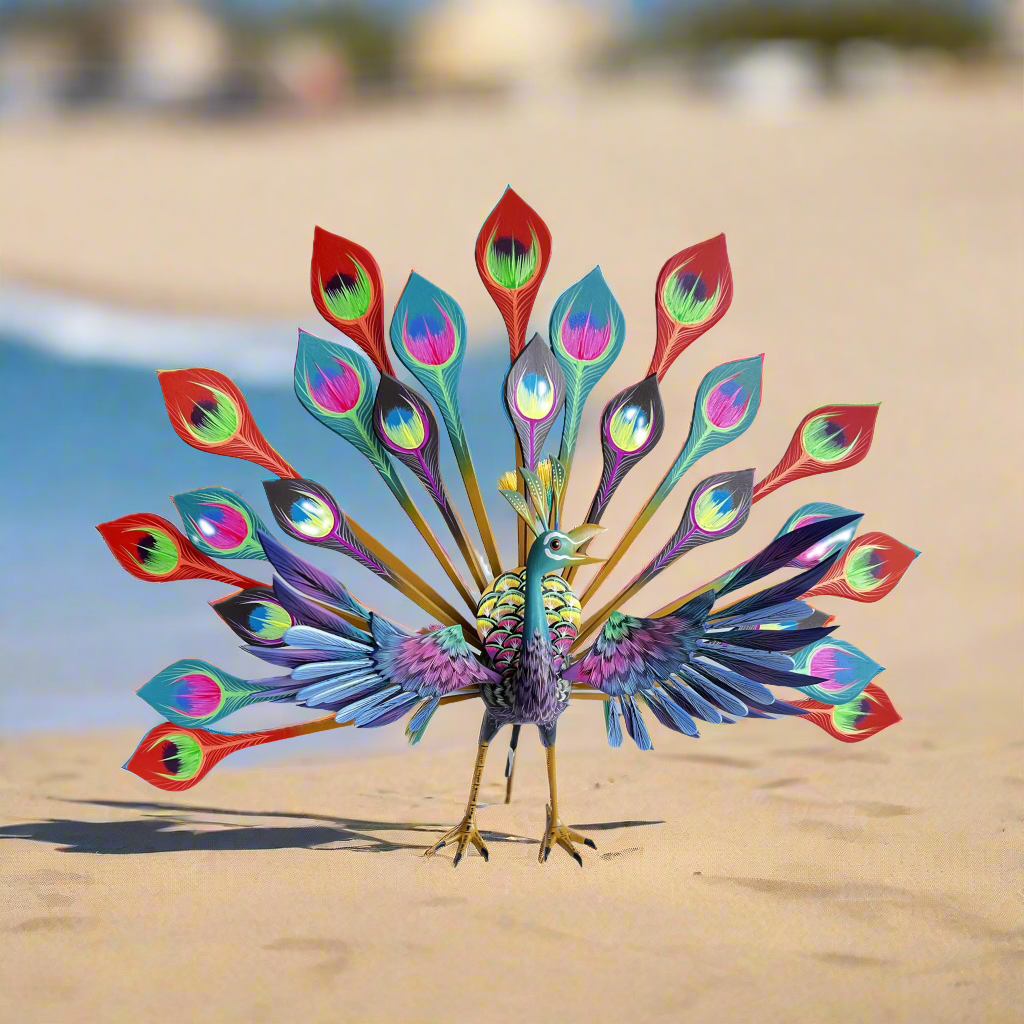 Pavo Real Chico Peacock Alebrije