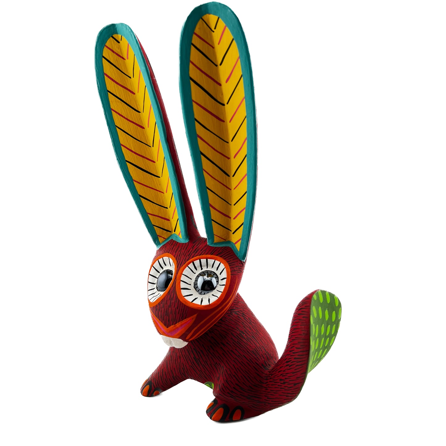 Conojito Ojos de Canica RED Rabbit w Marble Eyes Alebrije