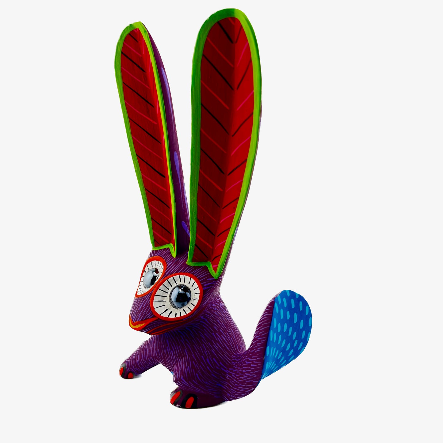 Conojito Ojos de Canica PURPLE Rabbit w Marble Eyes Alebrije