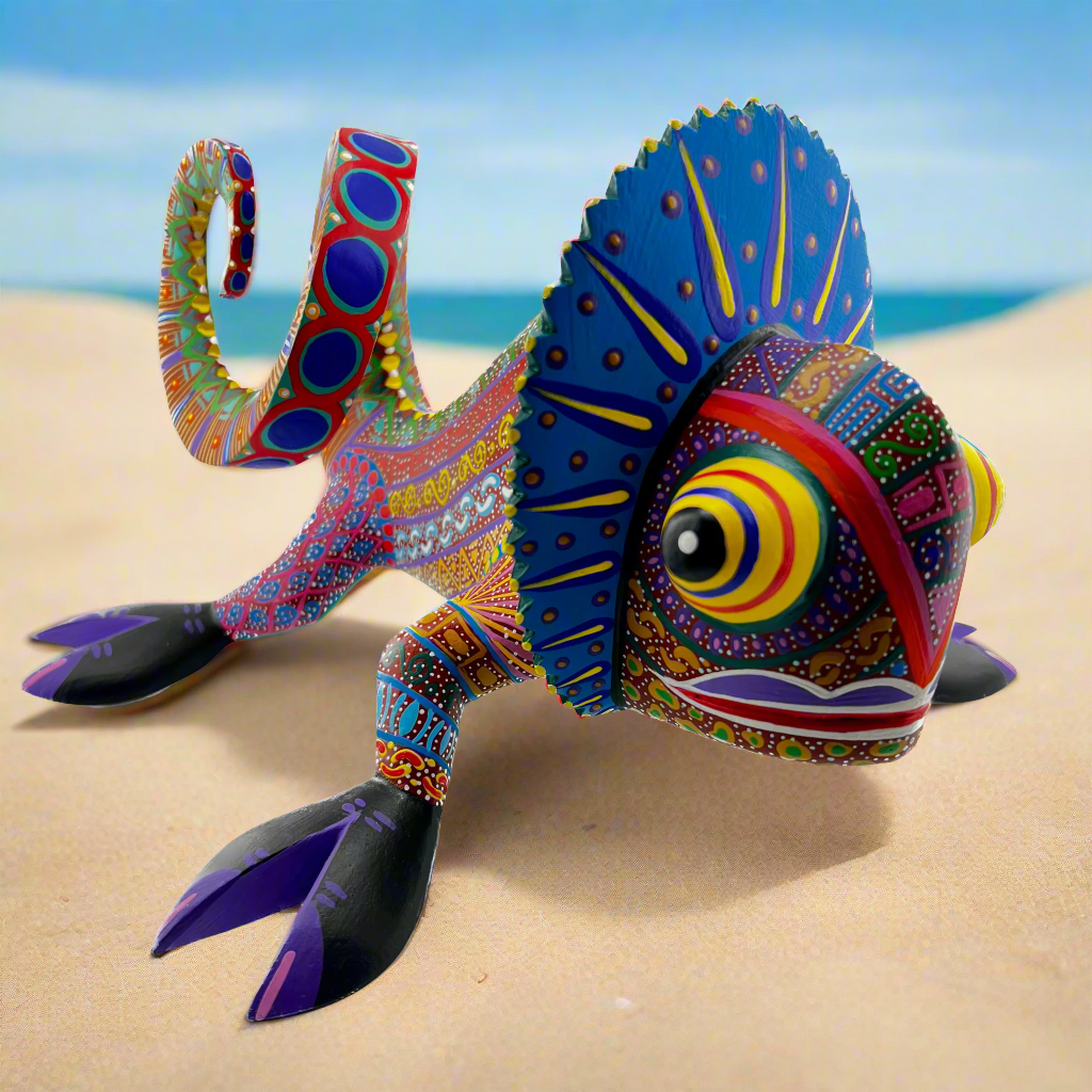 Camaleon Rojo Chameleon Alebrije