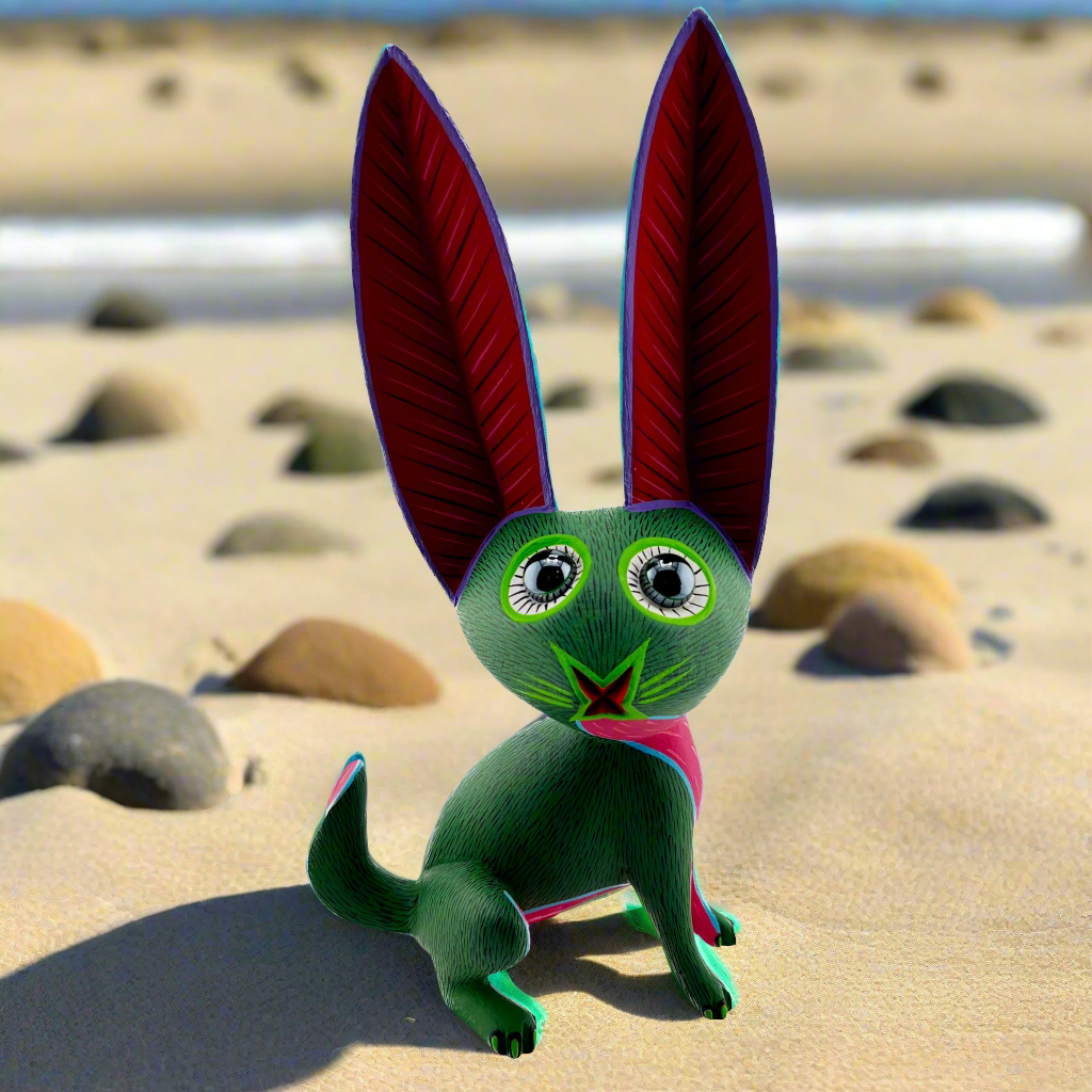 Conejo Verde Green Rabbit Alebrije