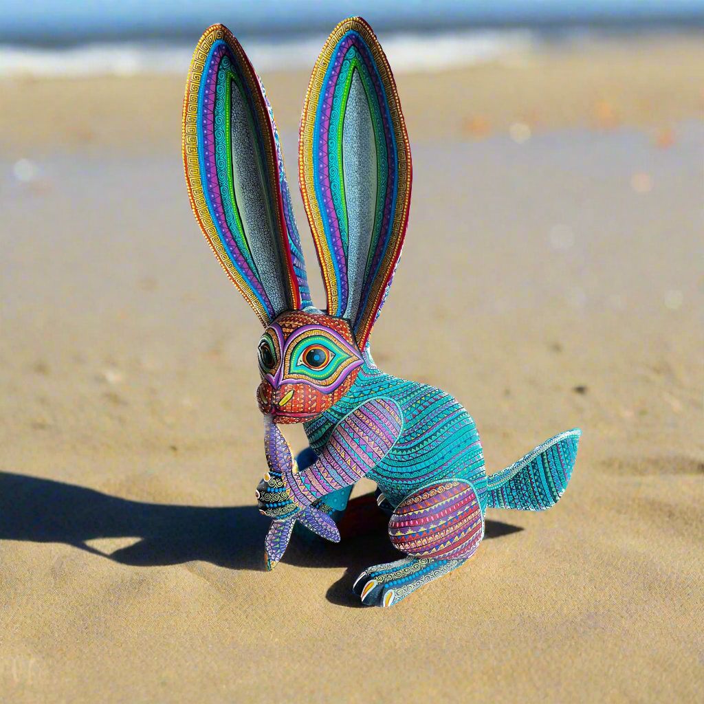 Conejo c Zanaoria Rabbit w Carrot Alebrije
