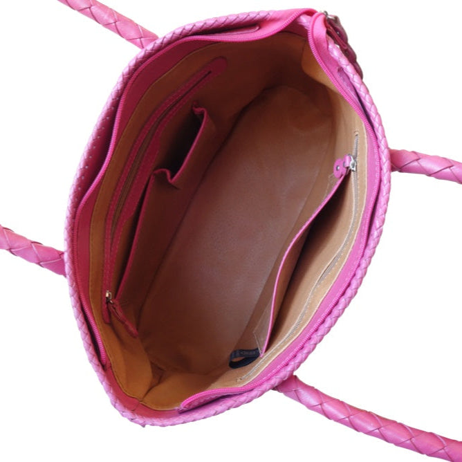 COAHUILA GDE Handtooled Leather Handbag
16"x 6" 12"
Pink Color