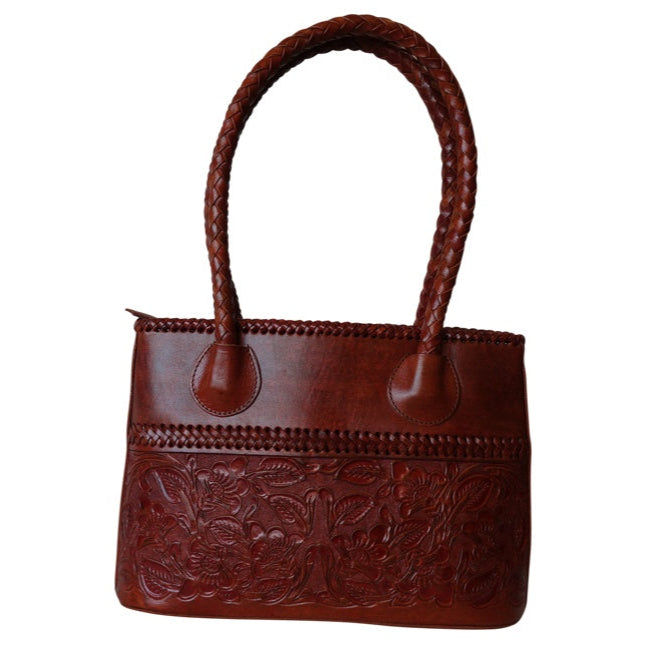 COAHUILA CH Handtooled Leather Handbag
14"x 5"x 10"
T Bugati Color