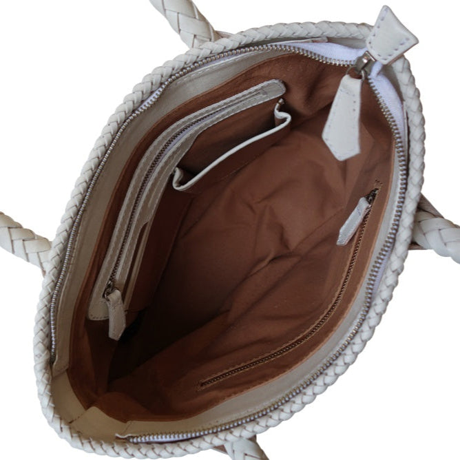 COAHUILA CH Handtooled Leather Handbag
14"x 5"x 10"
White Color