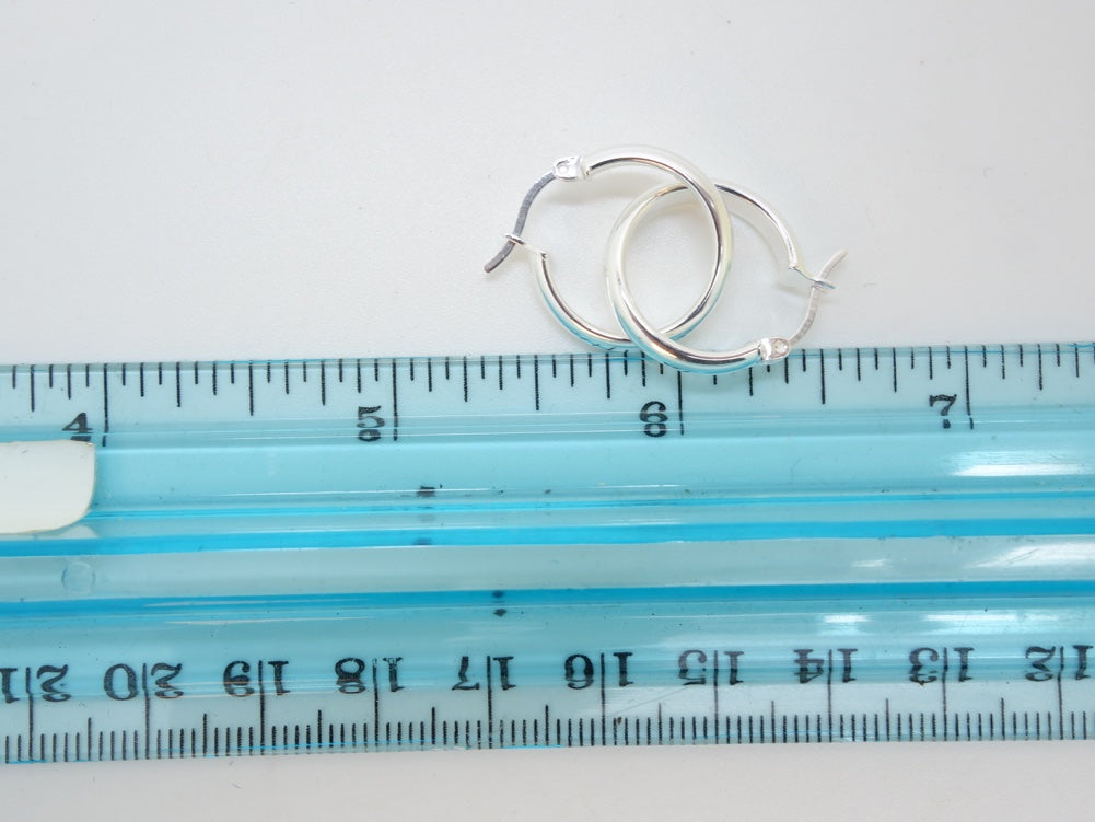 Handcrafted solid sterling .925 silver 13cm Solid Silver HOOP Earrings from Taxco, Mexico