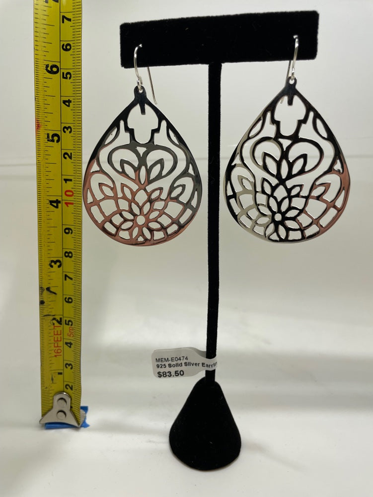 No Mas! 925 Solid Silver Earrings