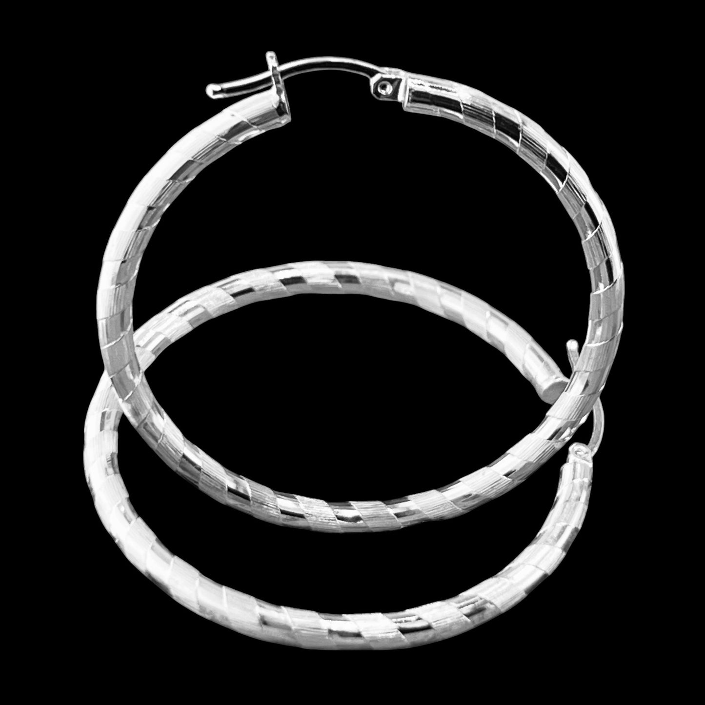 80mm HOOP .925 Silver Earrings