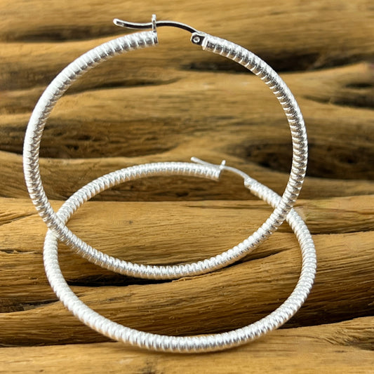 30mm HOOP .925 Silver Earrings