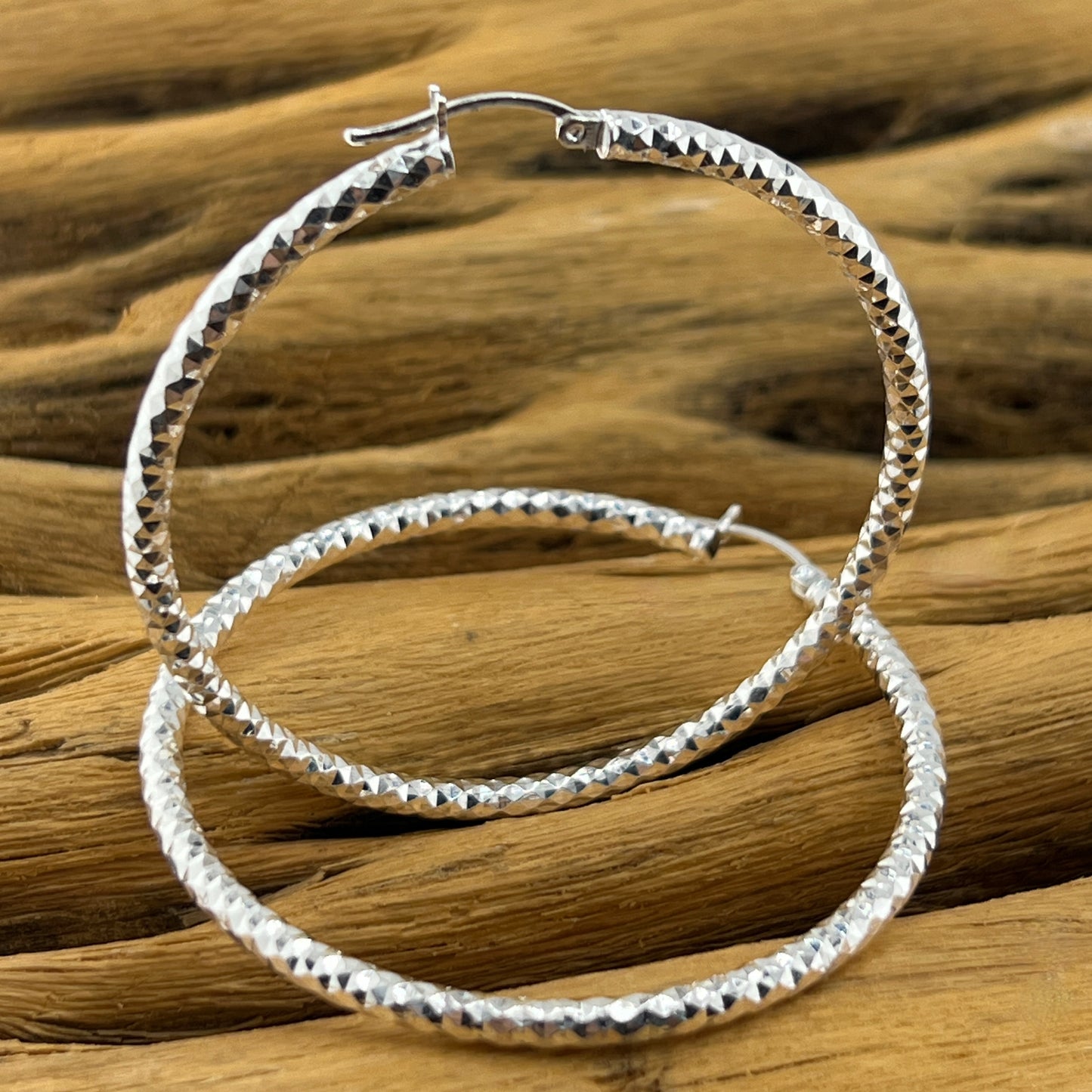 40mm HOOP .925 Silver Earrings