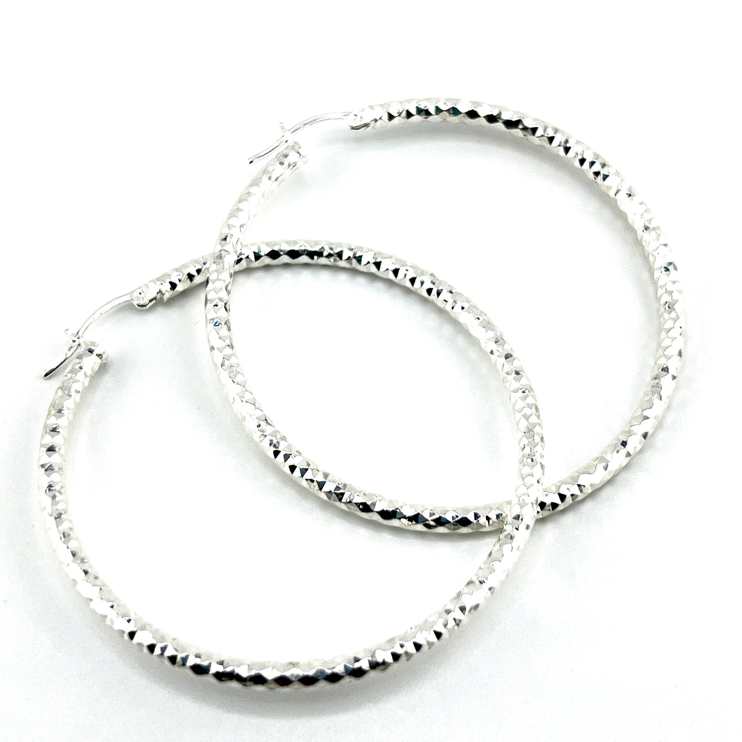 40mm HOOP .925 Silver Earrings