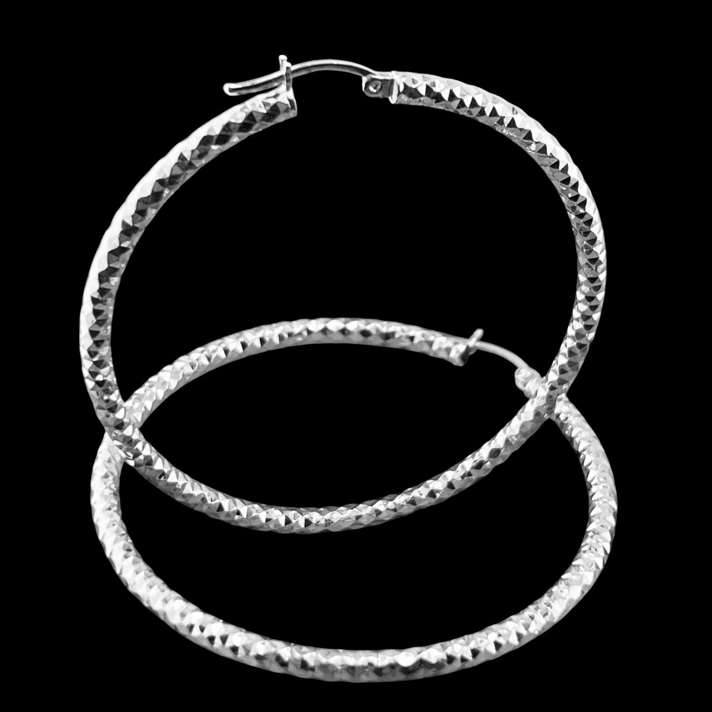 40mm HOOP .925 Silver Earrings