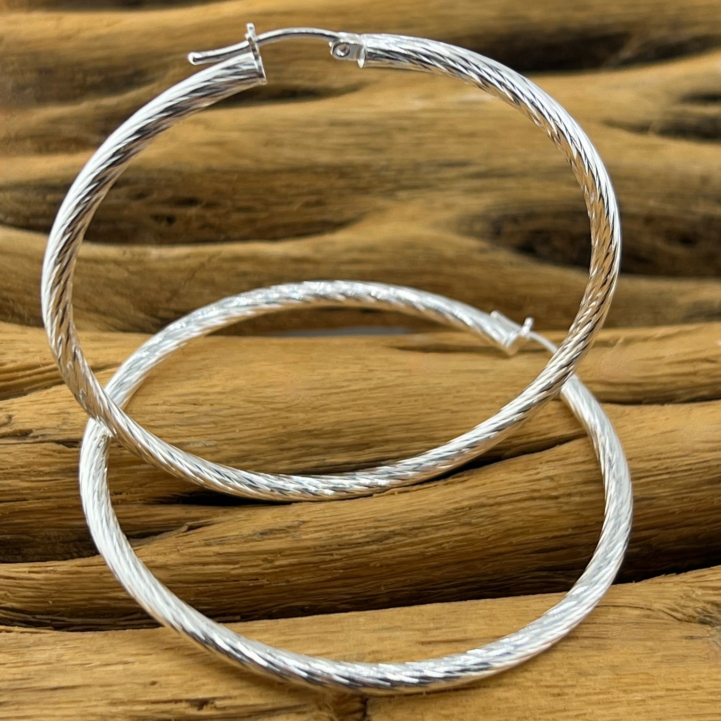 60mm HOOP .925 Silver Earrings