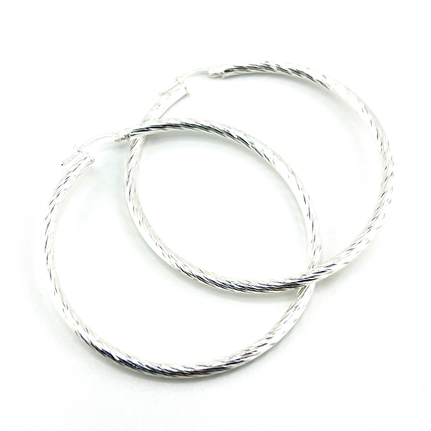 60mm HOOP .925 Silver Earrings