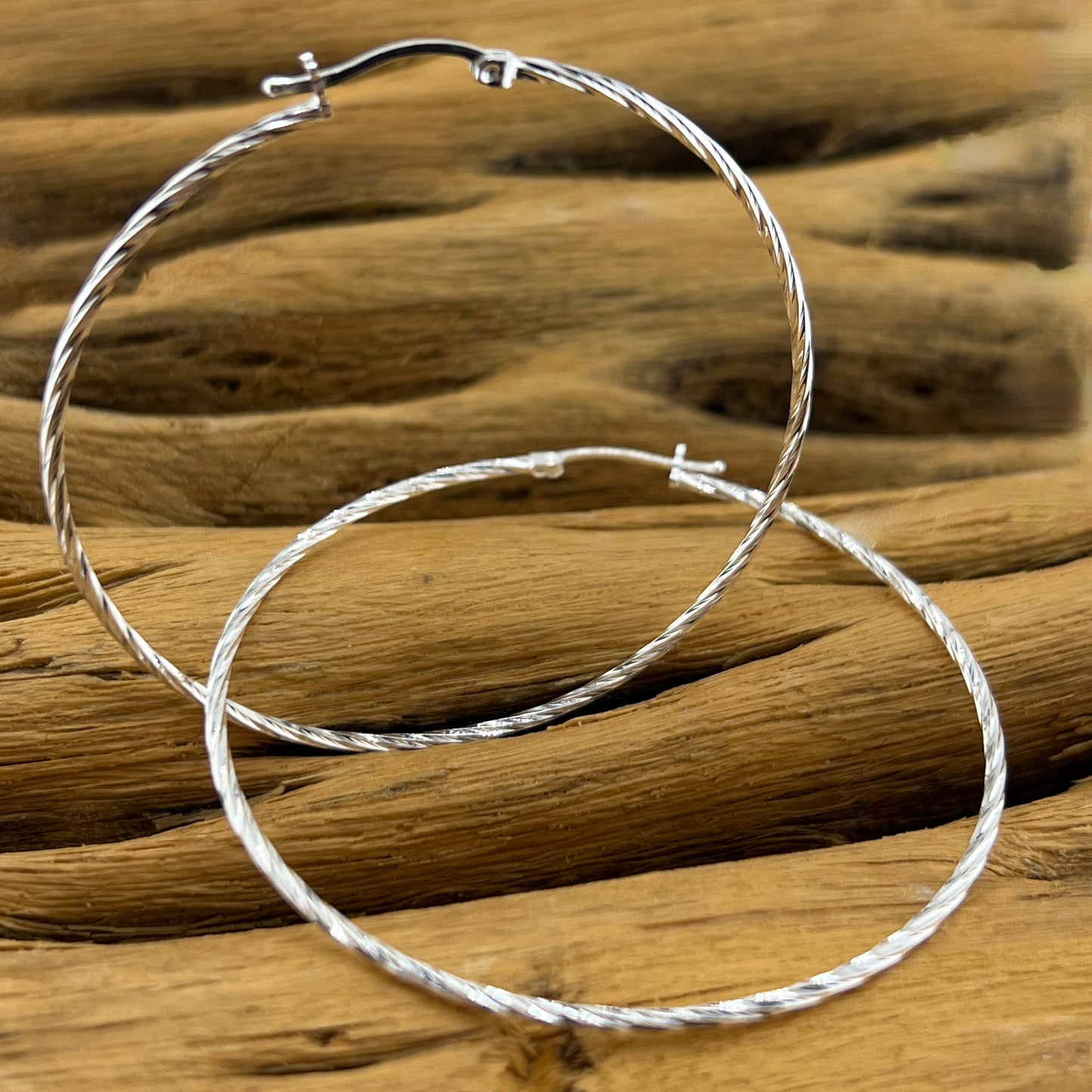70mm HOOP .925 Silver Earrings