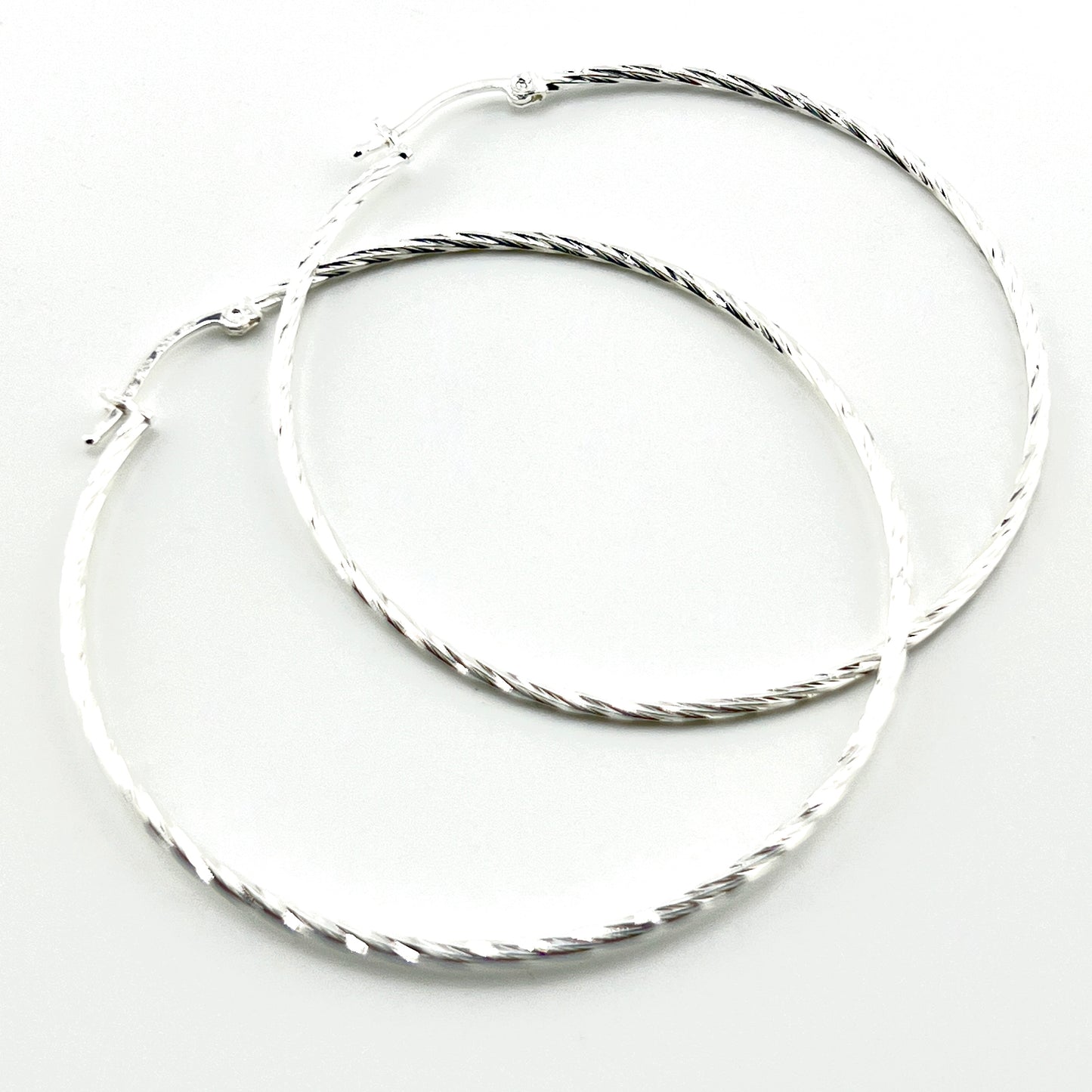 70mm HOOP .925 Silver Earrings