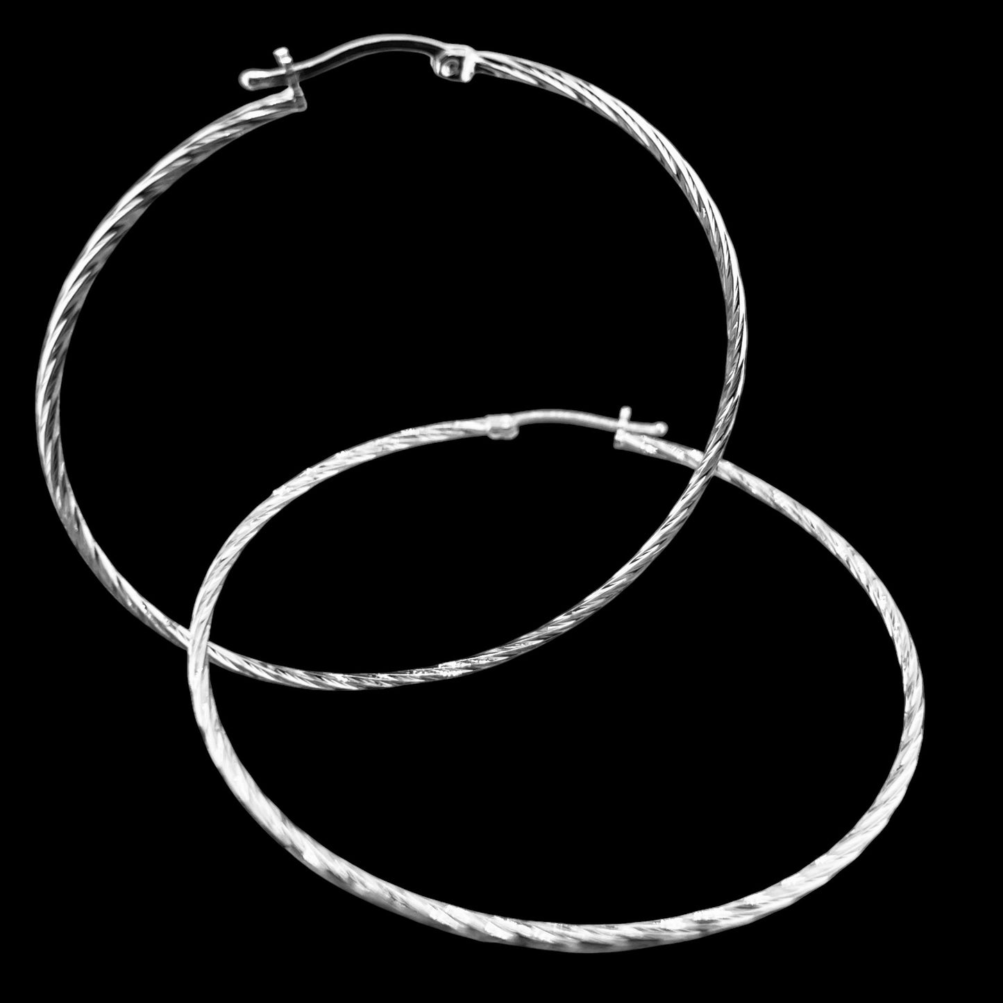 70mm HOOP .925 Silver Earrings