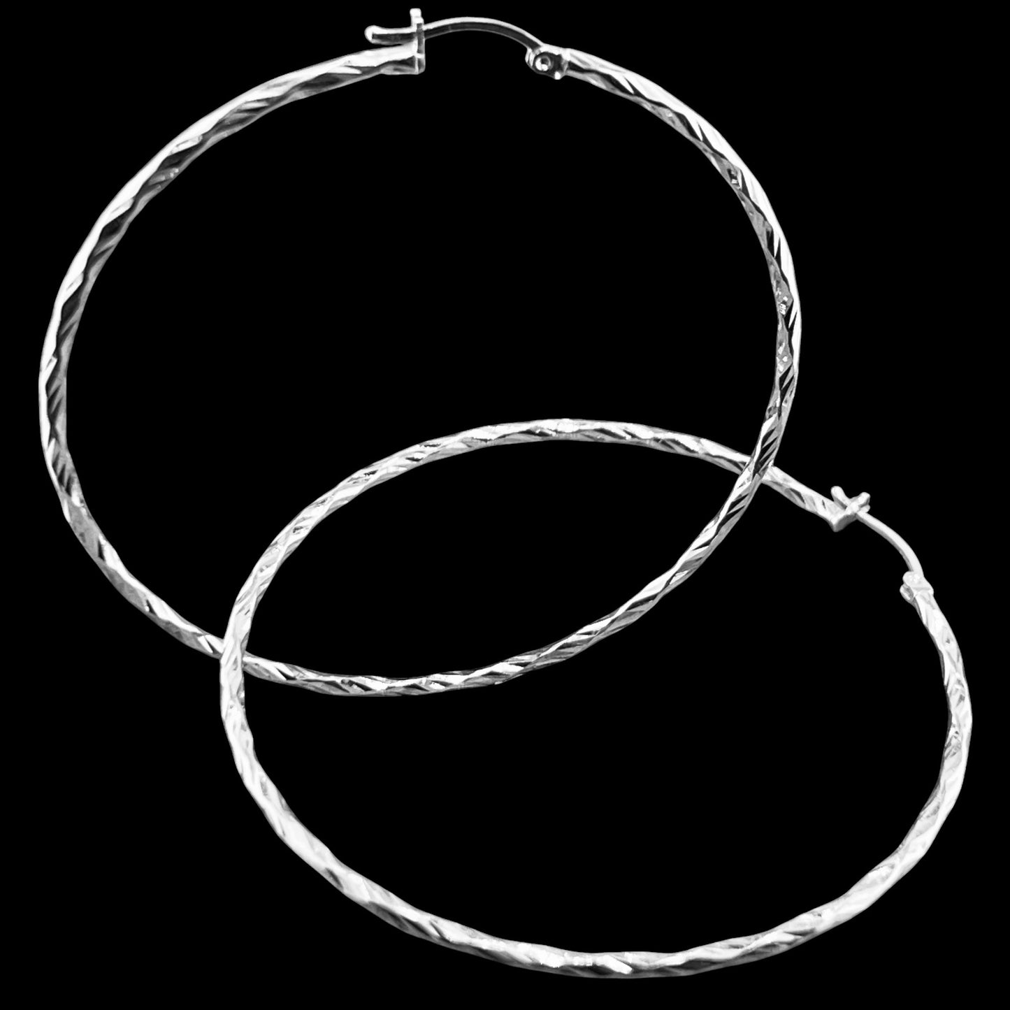 60mm HOOP .925 Silver Earrings