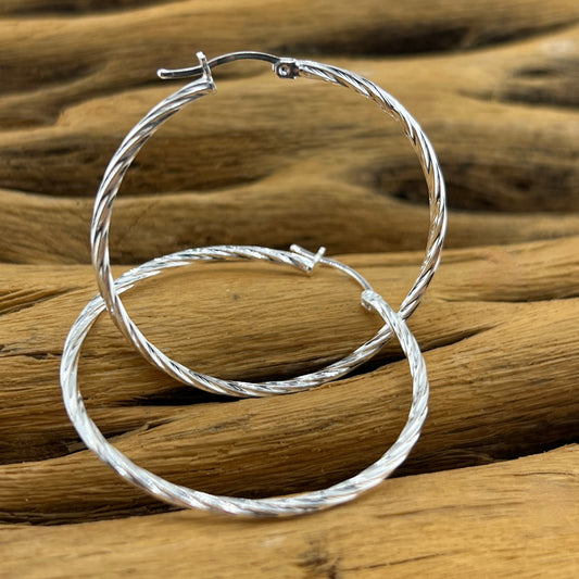 25mm HOOP .925 Silver Earrings
