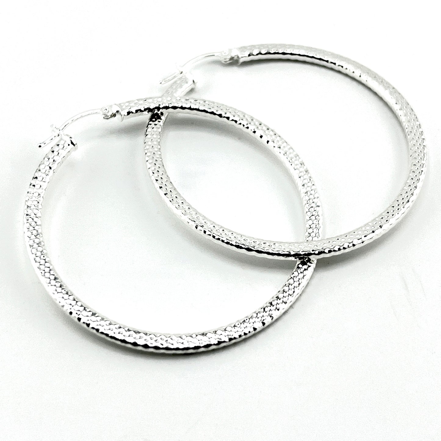 40mm HOOP .925 Silver Earrings
