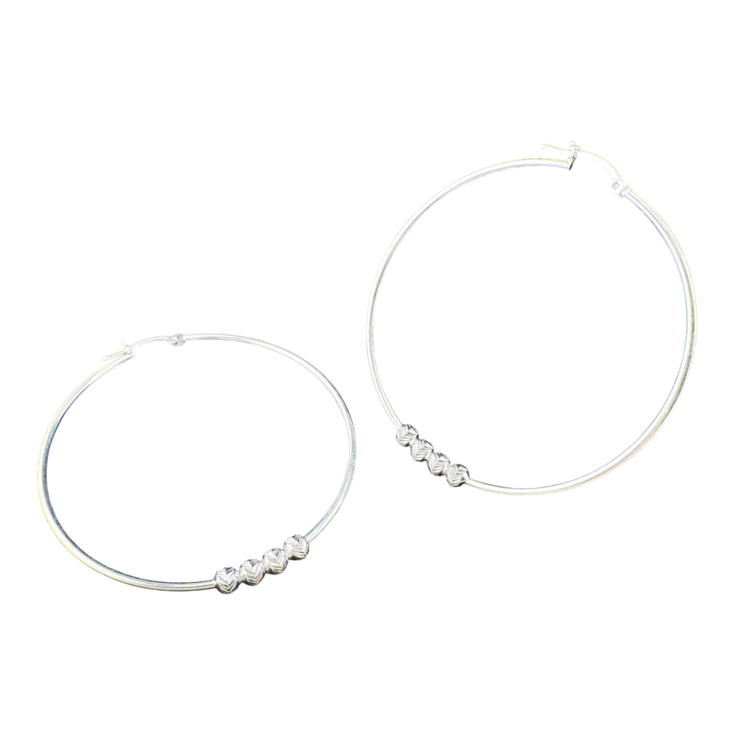 Hoops w/diamante beads 52mm