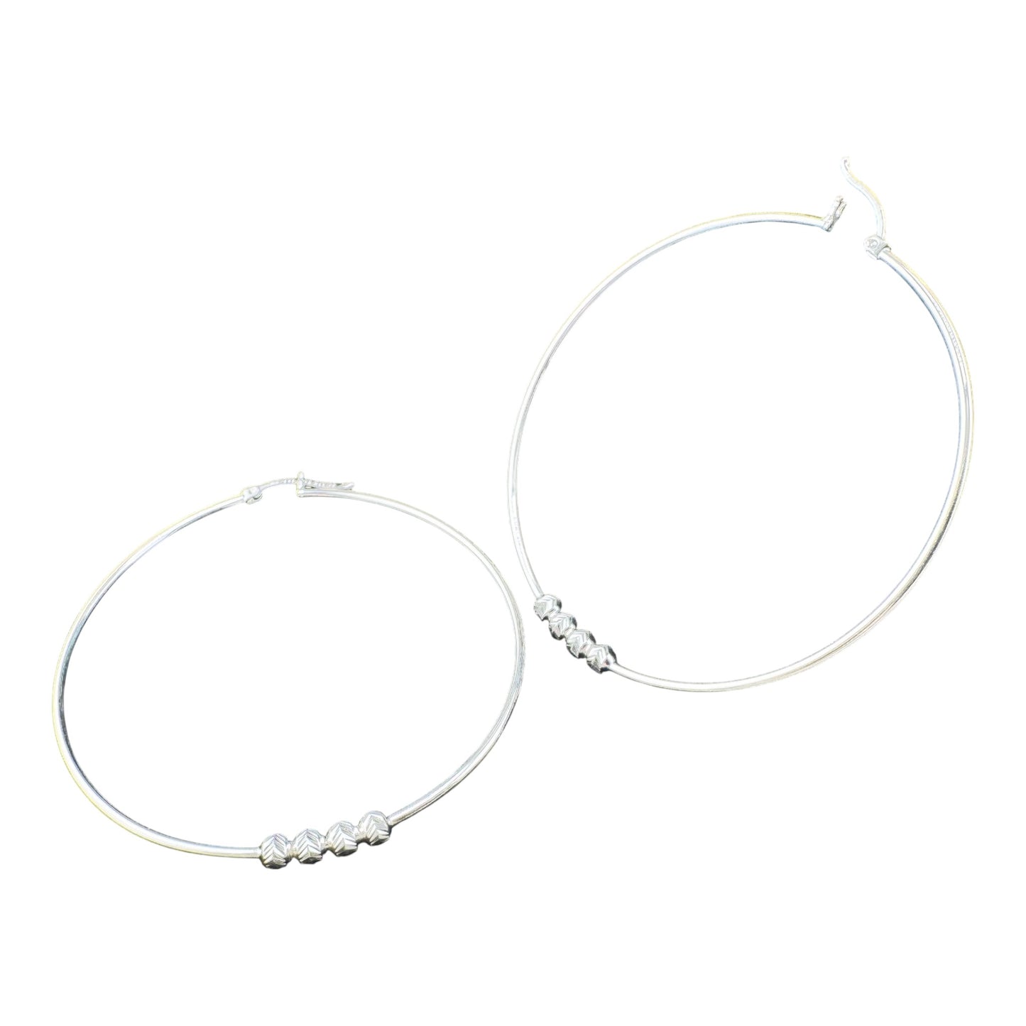 Hoops w/diamante beads 62mm