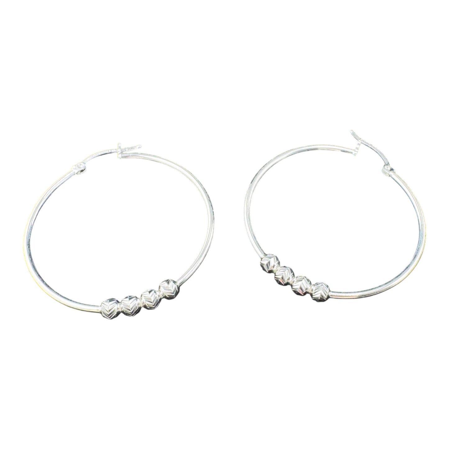 Hoops w/diamante beads 38mm