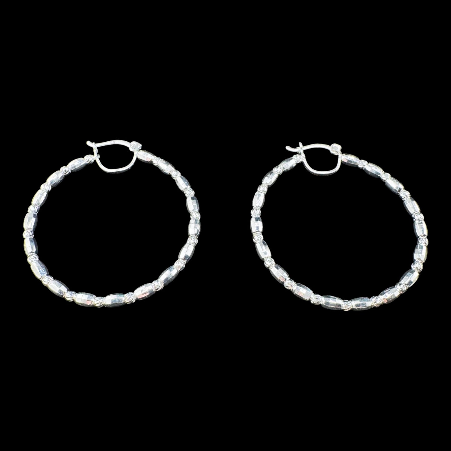 Dot dash dot hoops 44mm