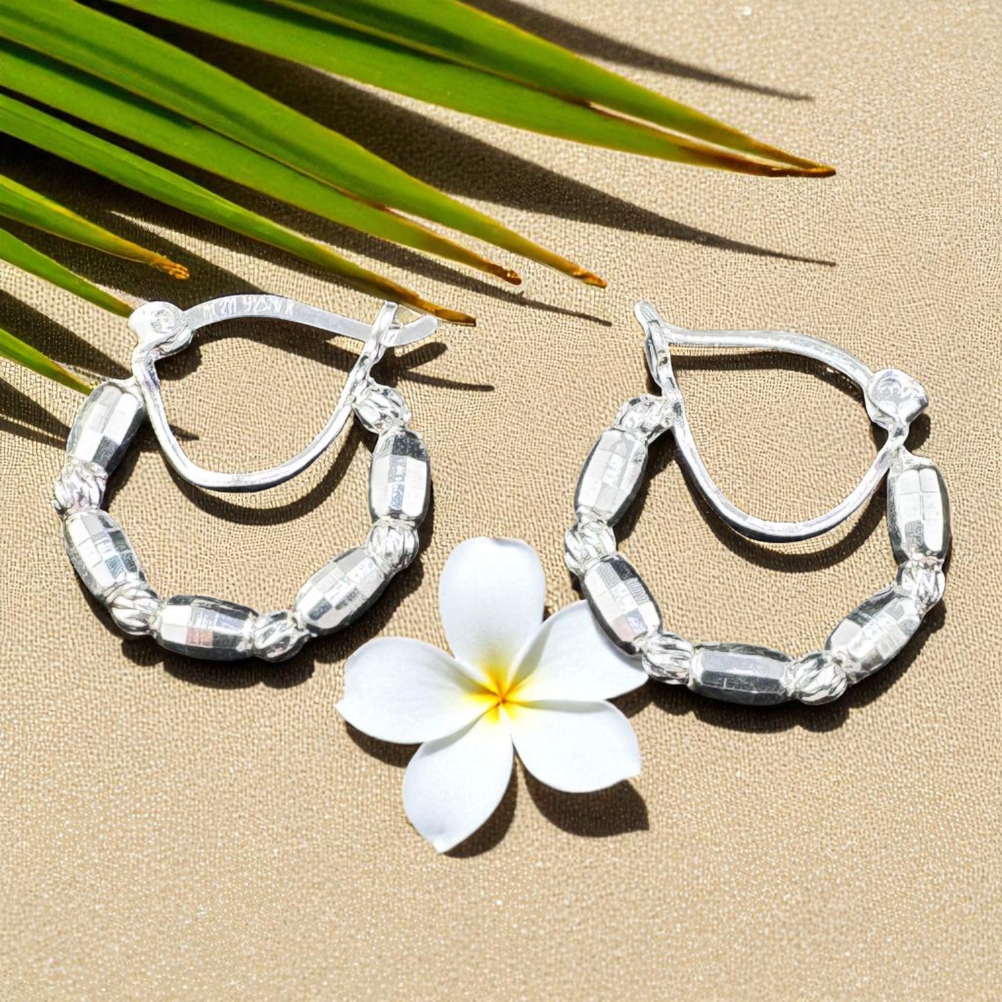 Dot dash dot hoops 18.5mm